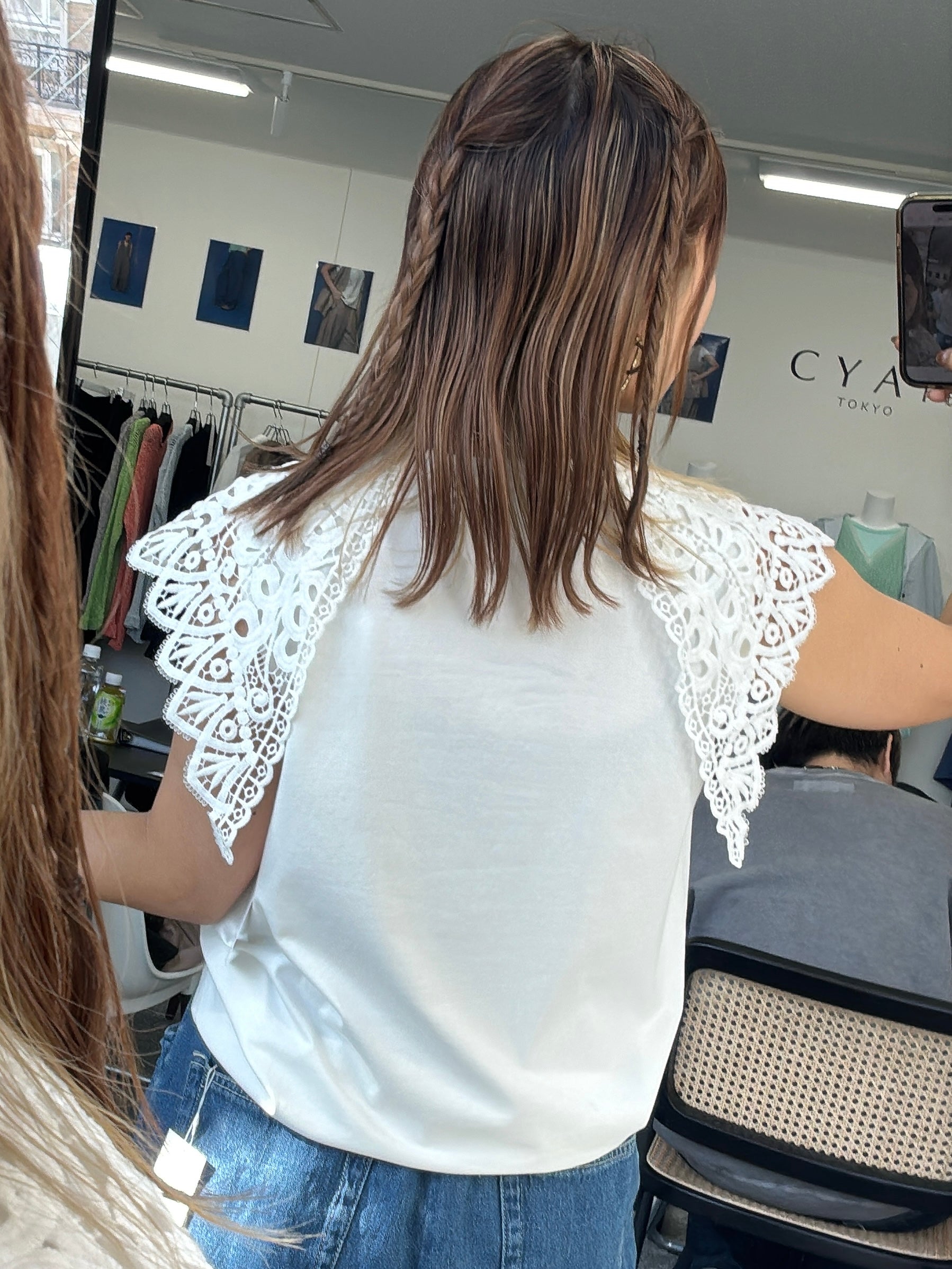 【予約販売】レースカラーノースリTOPS／601478／CYAN tokyo／2026 SS#2