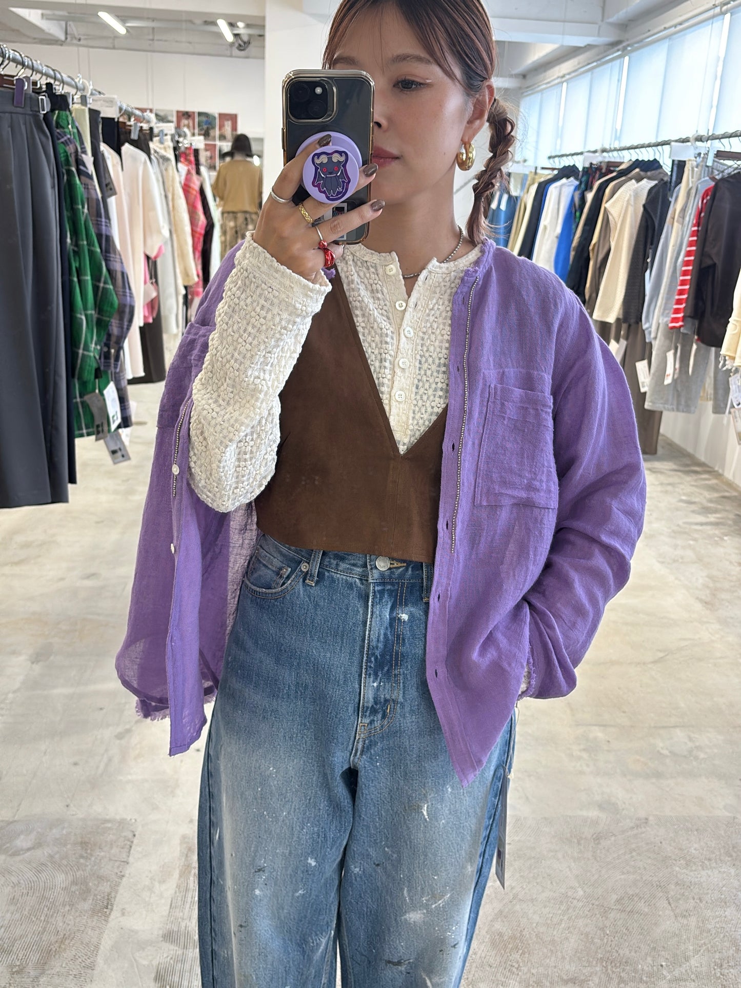 受付終了【予約販売】ECOスウェードベスチェ／8613701／LE MÉLANGE