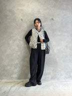 ハート柄パディングベスト／MG JK-26086-A／MARGAUX VINTAGE／2026 AW＃1