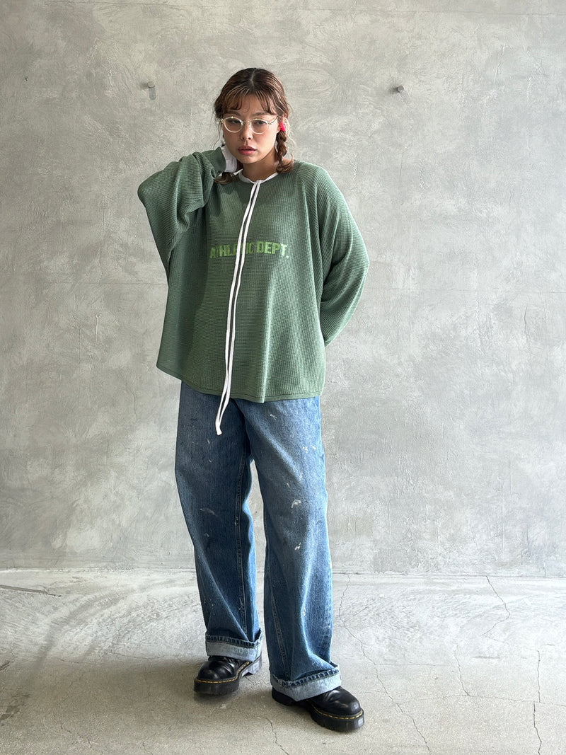 【再入荷】ワッフルドルマンロンT／flamingo firm