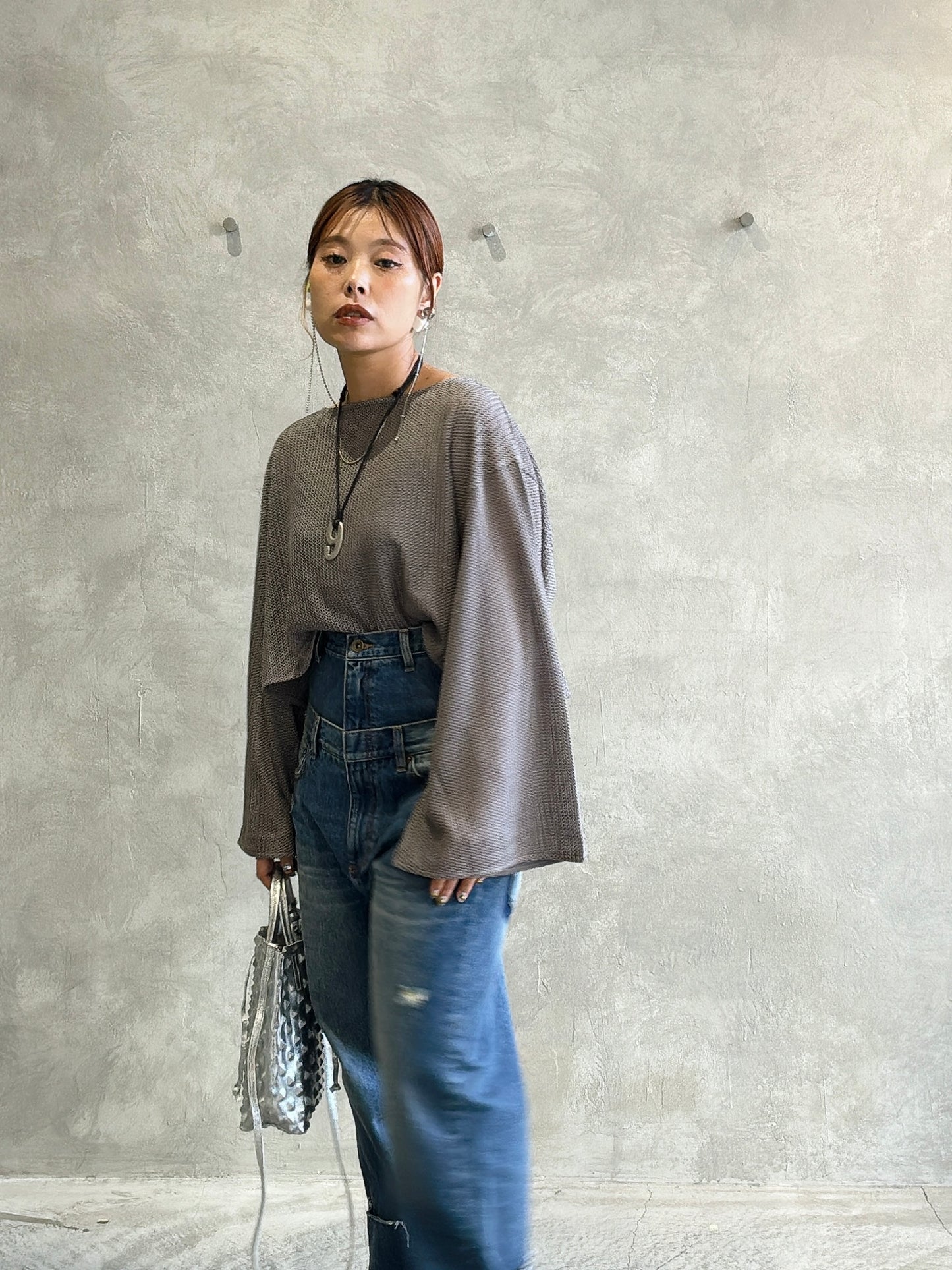 メッシュフレアプルオーバー／Anna Kerry