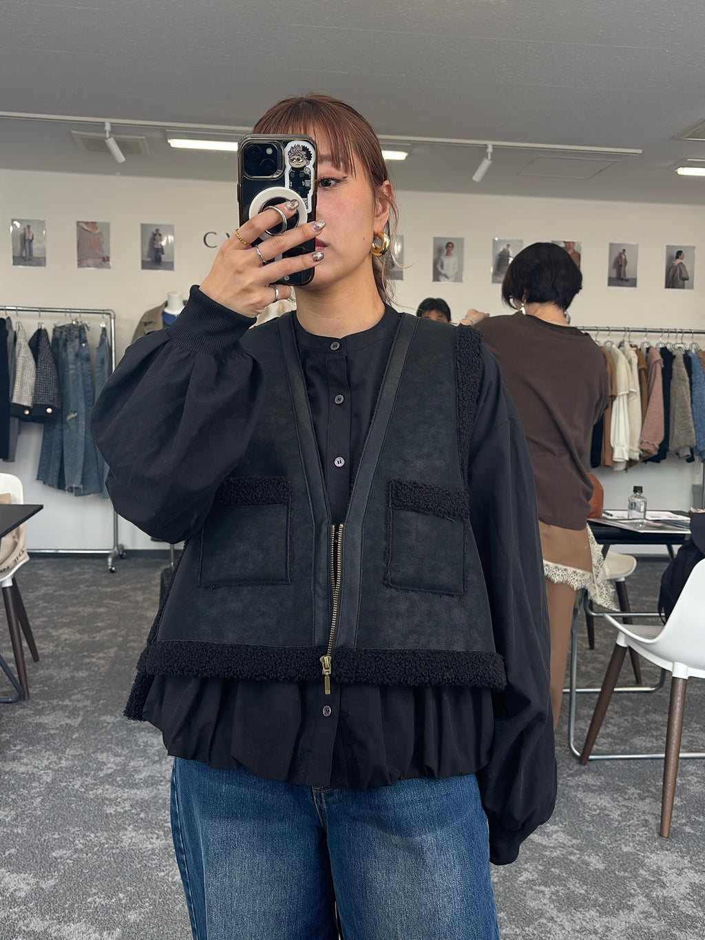 【予約⚡︎販売】バックオーバームートンベスト／604499／CYAN tokyo／2026 AW#1