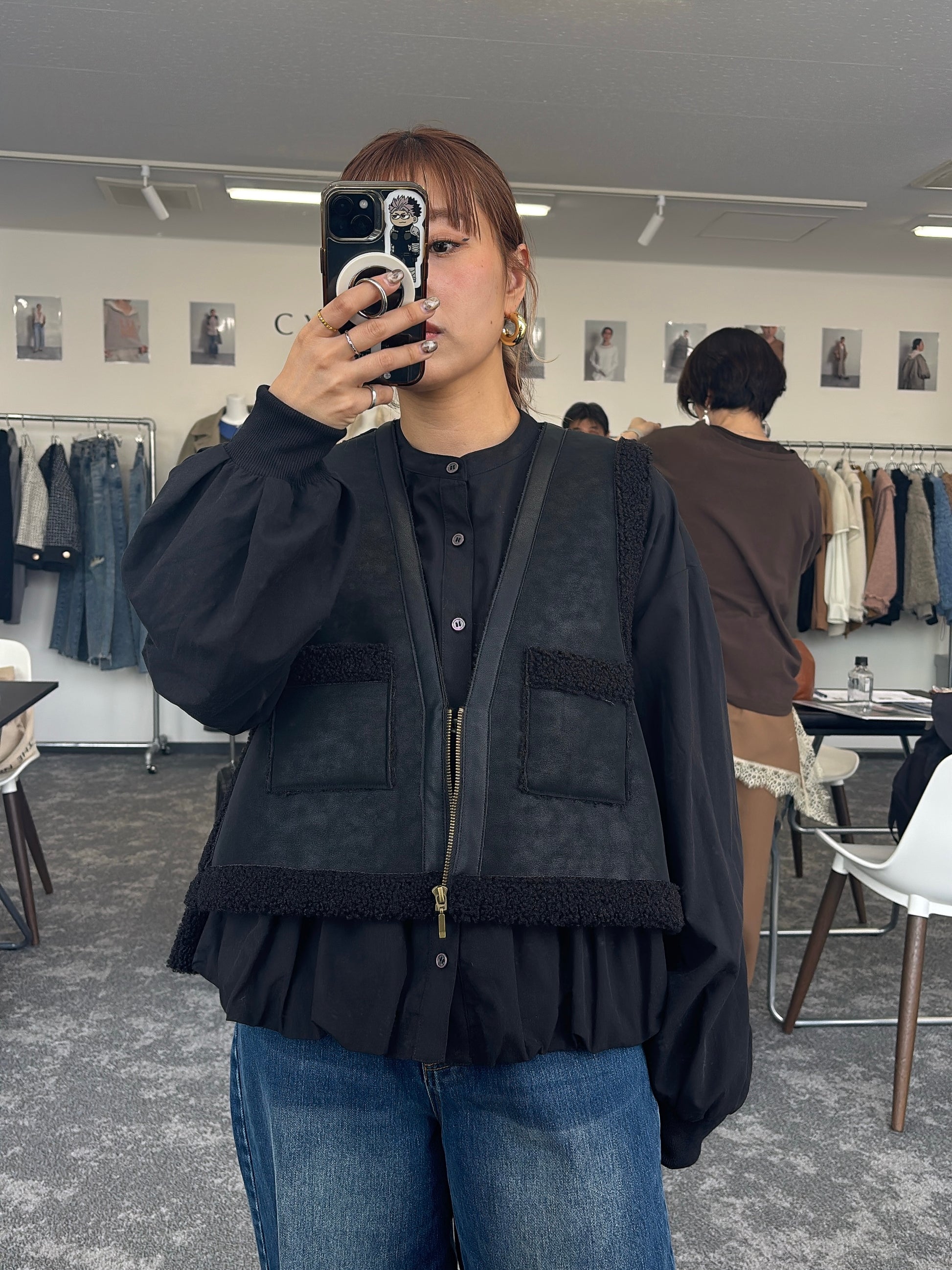 【予約⚡︎販売】バックオーバームートンベスト／604499／CYAN tokyo／2026 AW#1