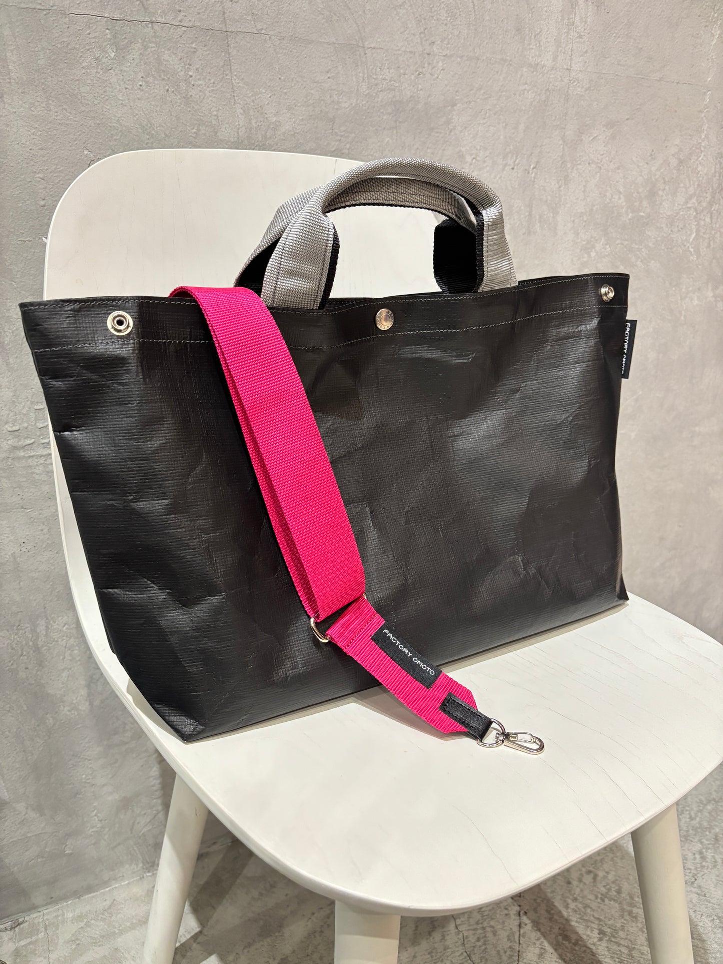 【予約販売】グレー×ブラック（本体：ブラック）／FACTORY OMOTO／BASIC TOTE
