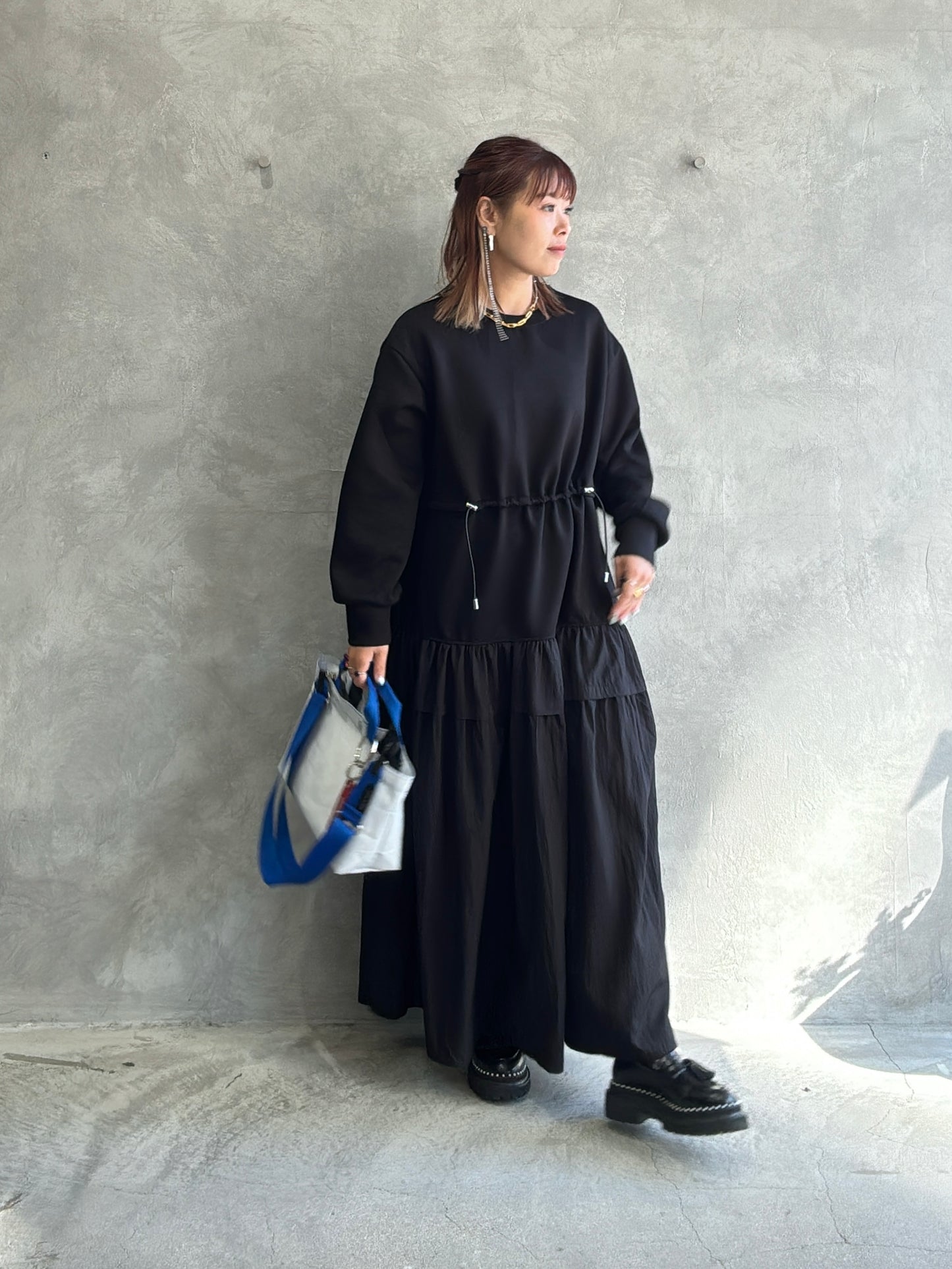 ウエストドロストドッキングワンピース／LHELBIE