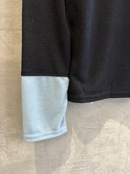 バイカラーインナーニット／LHELBIE