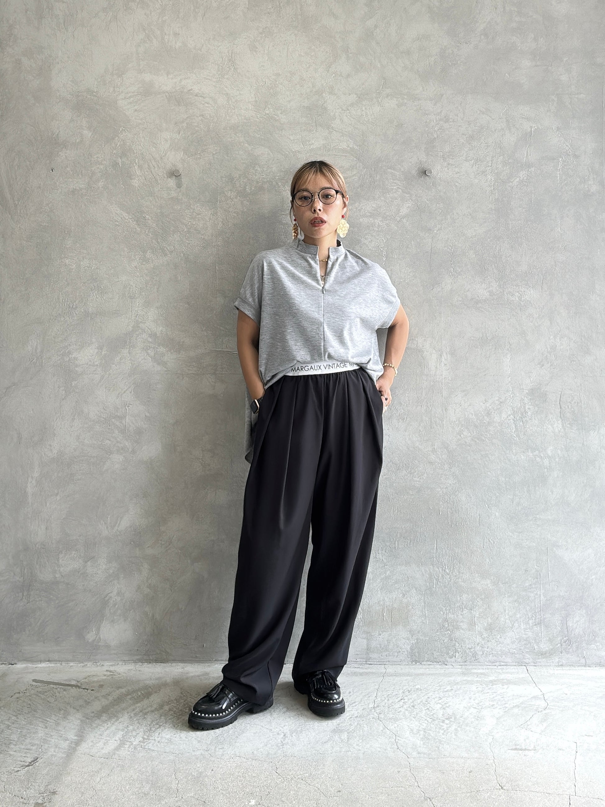 フロントジップカットソー／MG CT-26104-A／MARGAUX VINTAGE／2026 AW＃1
