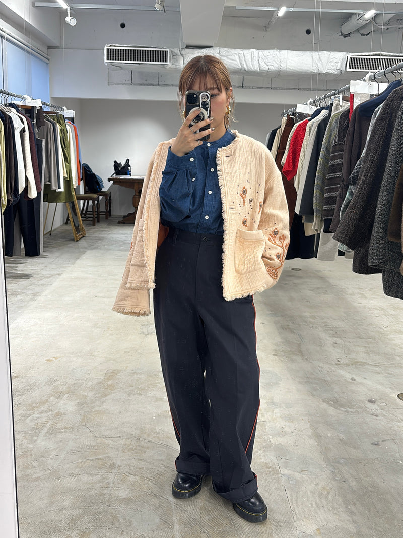受付終了【予約⚡︎販売】ラインコットンツイルパンツ／#8643503／LE MÉLANGE／2026 AW #1