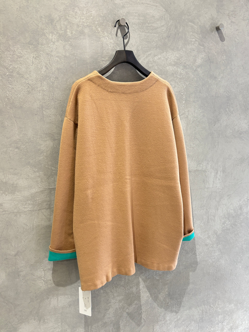 もちもちニットのバイカラーコートカーディガン