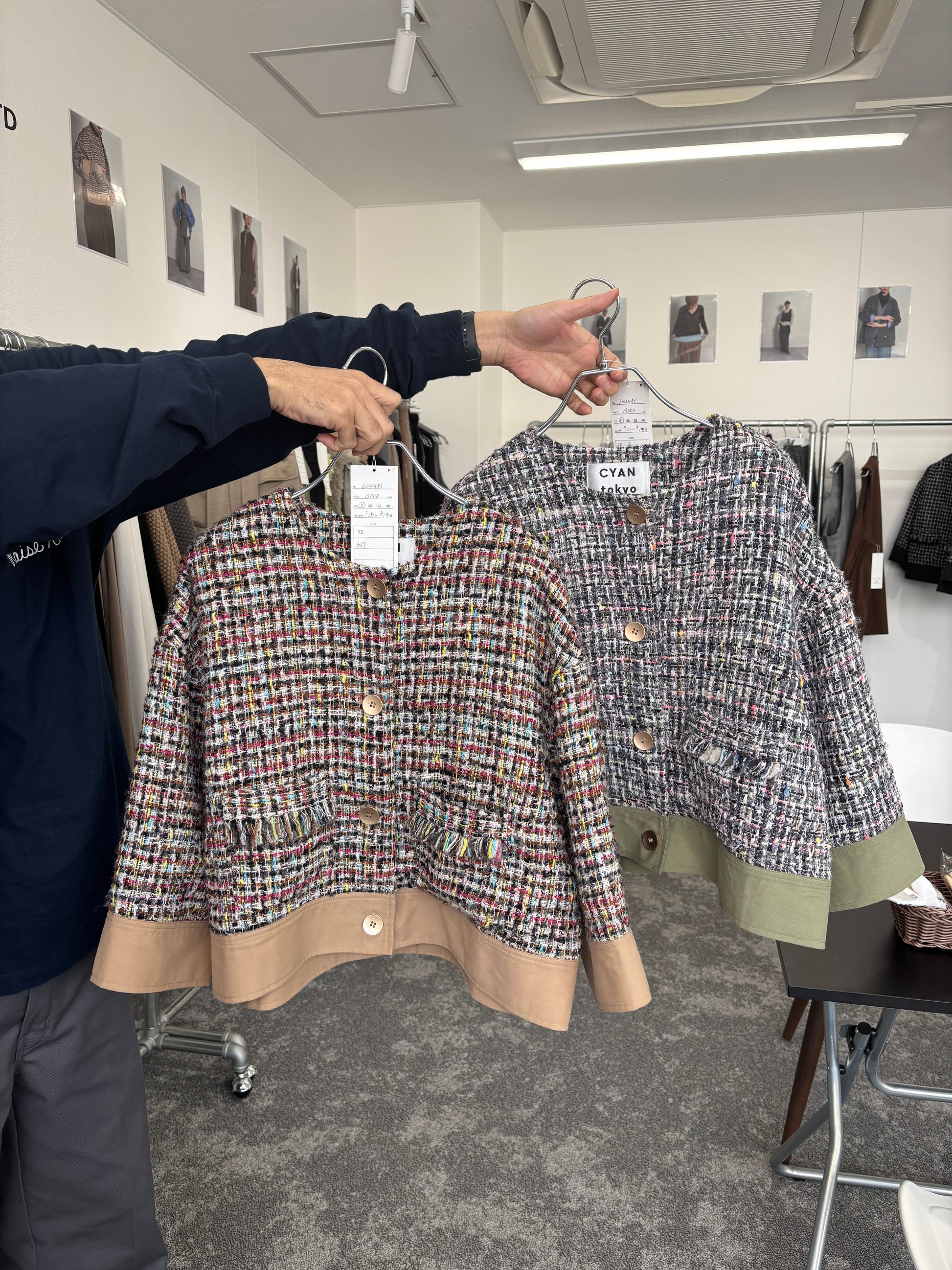 【予約⚡︎販売】ハーフスリーブ MIXツイードJK／604483／CYAN tokyo／2026 AW#1