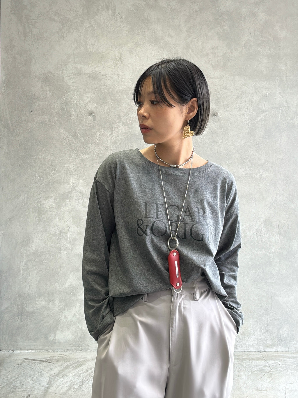 ロゴプリントロンT／Anna Kerry