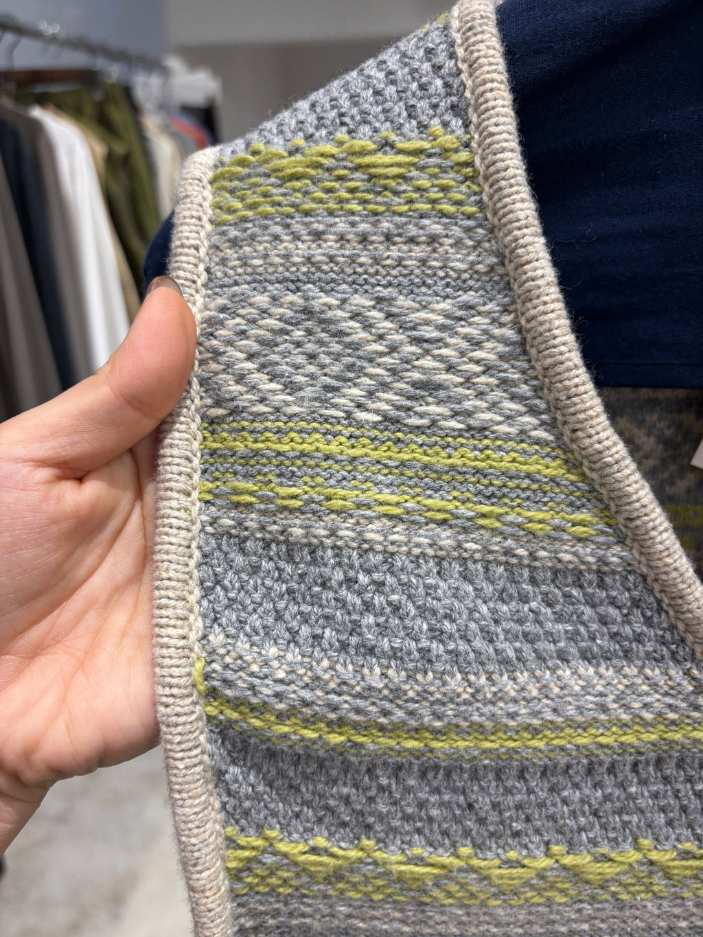 【予約⚡︎販売】ジャガードVネックベスト／#8642701／LE MÉLANGE／2026 AW #1