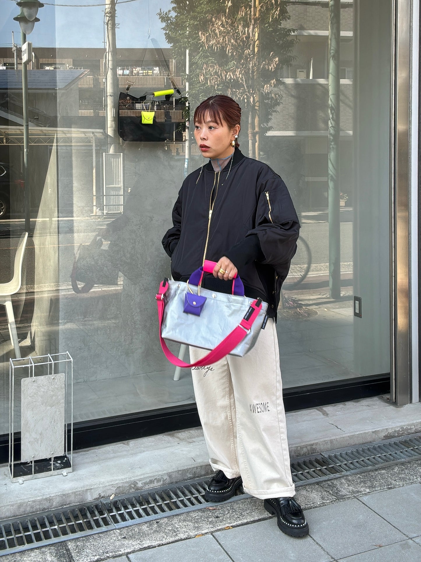【予約販売】パープル×ピンク（本体：シルバー）／FACTORY OMOTO／BASIC TOTE