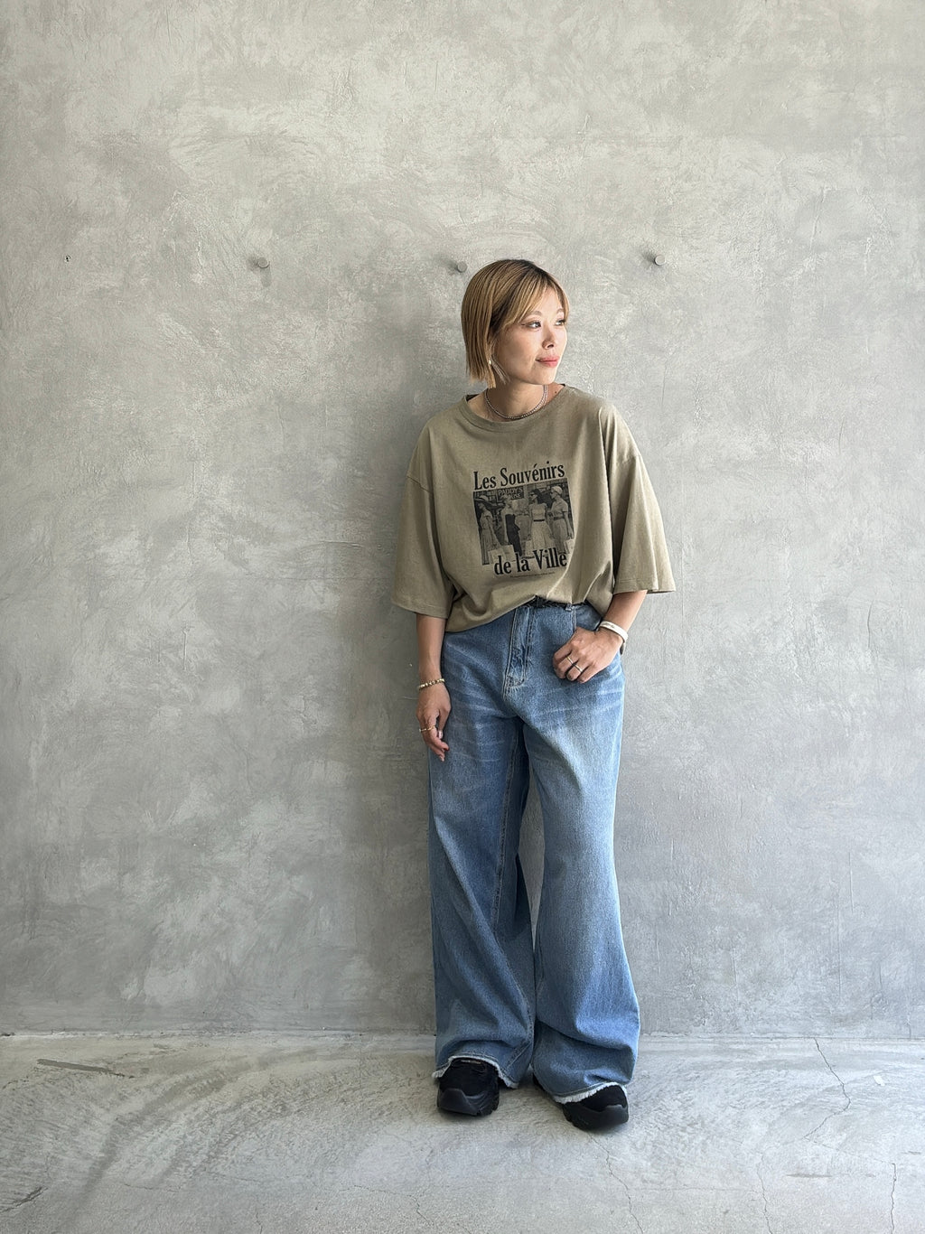 受付終了【予約販売】Les Souvenirs シアー天竺Tシャツ／ING