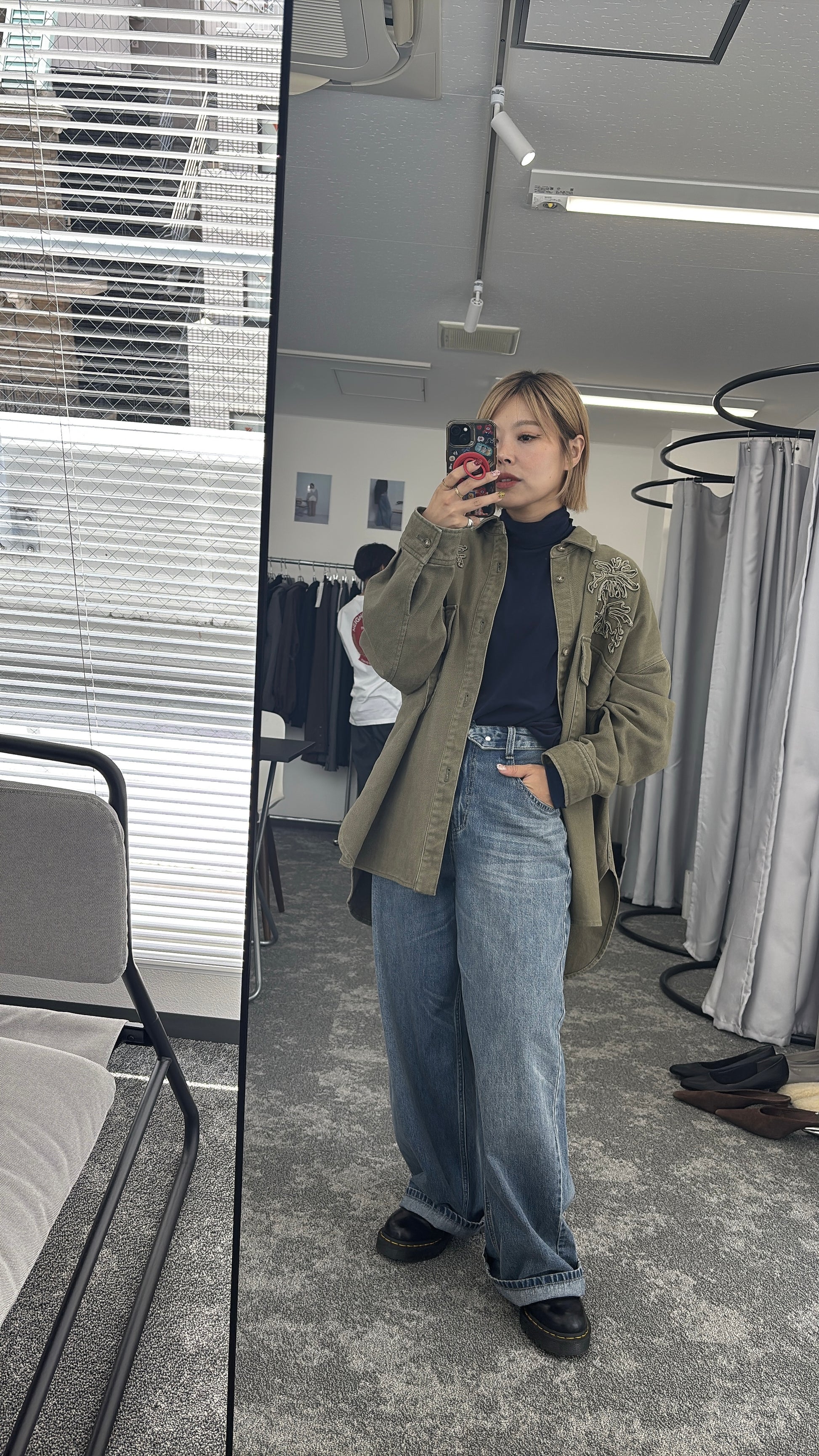 【予約⚡︎販売】刺繍オーバーシャツブルゾン／607532／CYAN tokyo／2026 AW#2