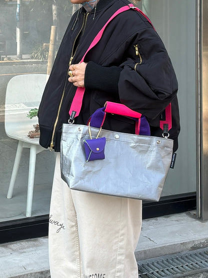 【予約販売】パープル×ピンク（本体：シルバー）／FACTORY OMOTO／BASIC TOTE