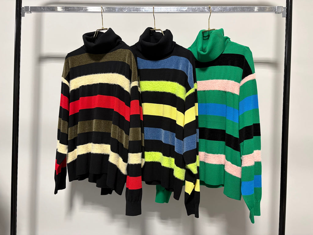 【予約⚡︎販売】異素材ボーダータートルニット／MG KN-26120-A／MARGAUX VINTAGE／2026 AW＃2