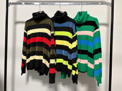 【予約⚡︎販売】異素材ボーダータートルニット／MG KN-26120-A／MARGAUX VINTAGE／2026 AW＃2