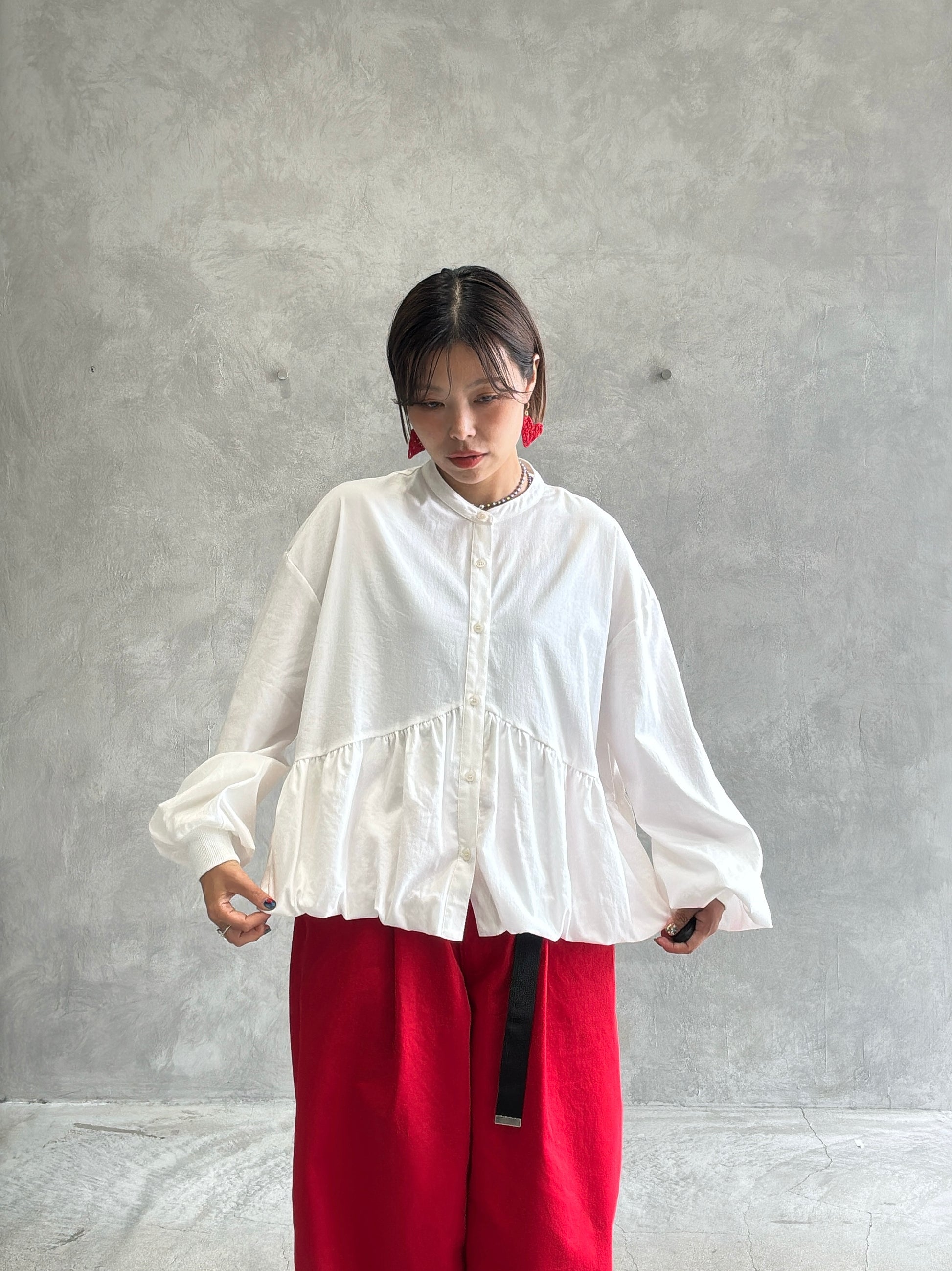 ギャザーバルーンシャツ／604489／CYAN tokyo／2026 AW#1
