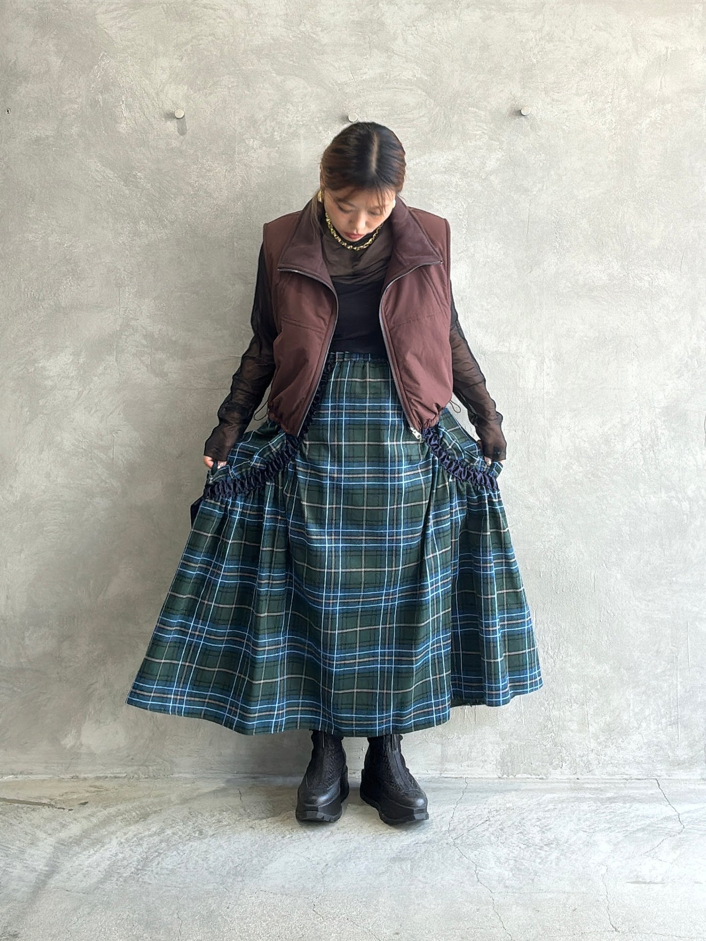 タータンチェックスカート／MIA ASTERISM