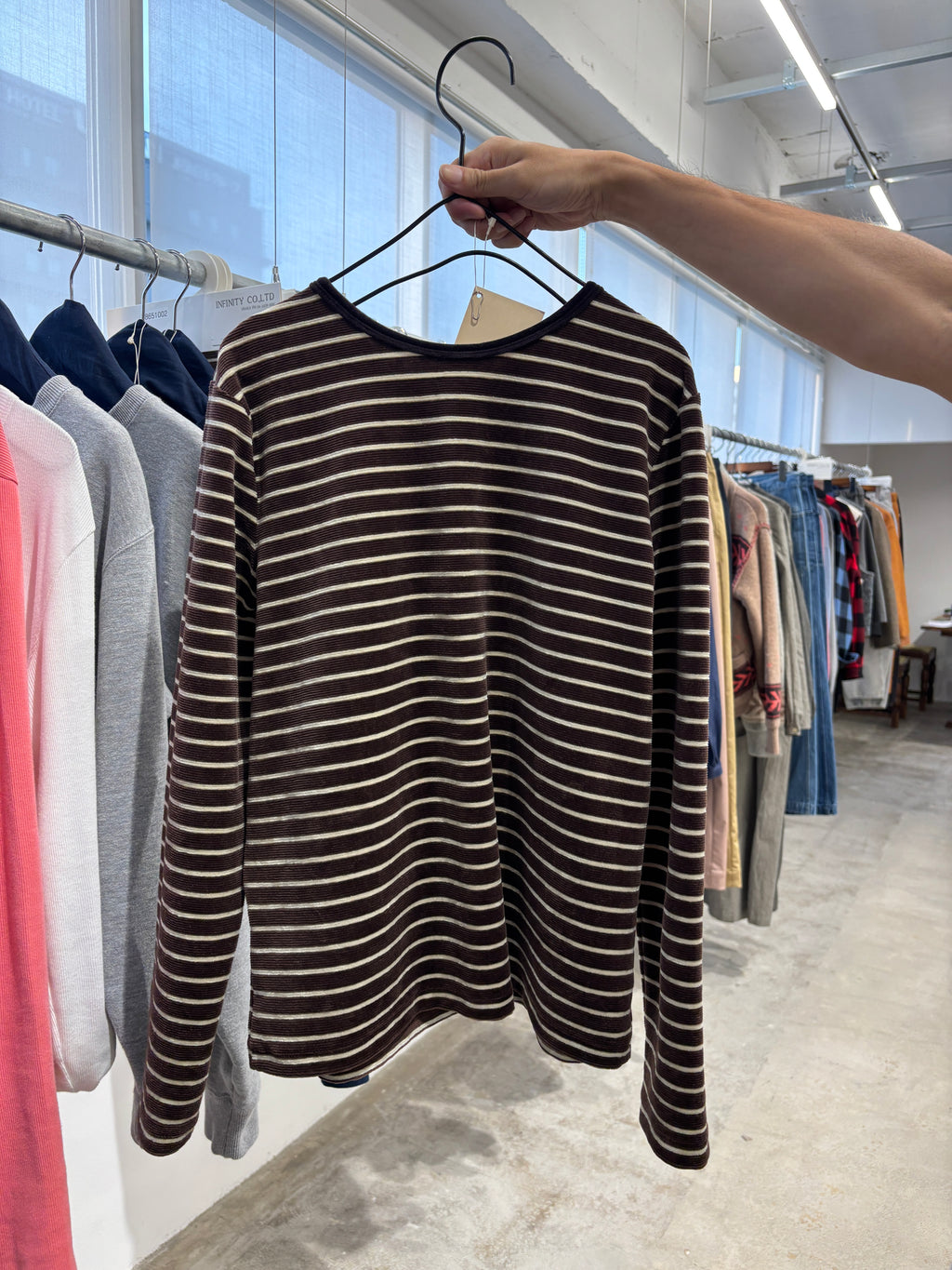 受付終了【予約⚡︎販売】2WAYコーデュロイボーダーヘンリーネックロンT／8651002／LE MÉLANGE／2026 AW #2