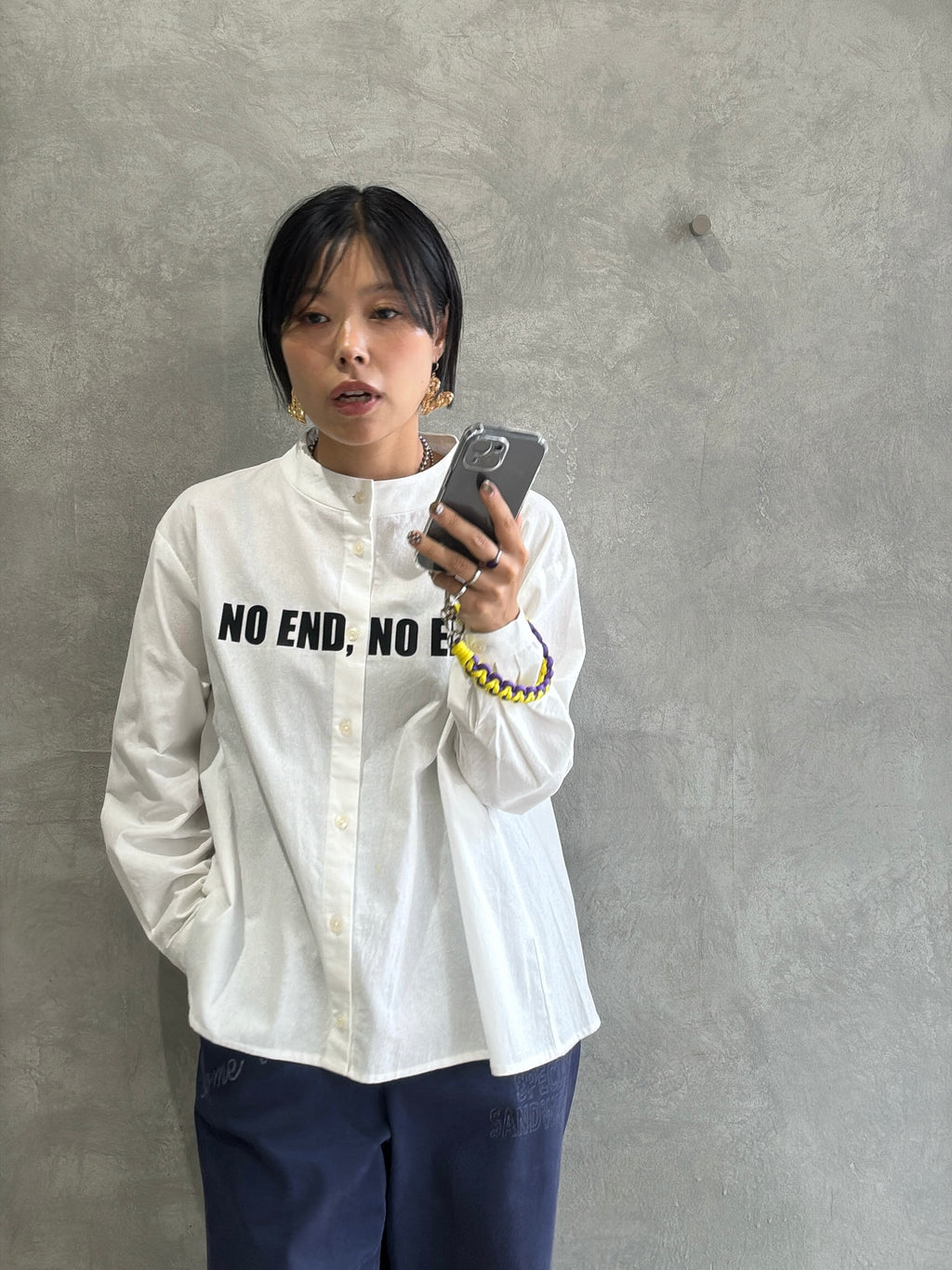 ⭐︎コラボ【予約販売】Rétro PURPLE／レトロパープル（パープル×イエロー）2way仕様スマホショルダー／ホイップウェーブ＆パール／受注生産