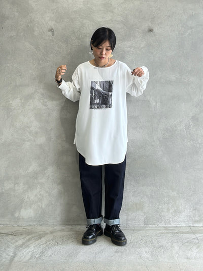 前後2wayフォトプリントロンT／Anna Kerry