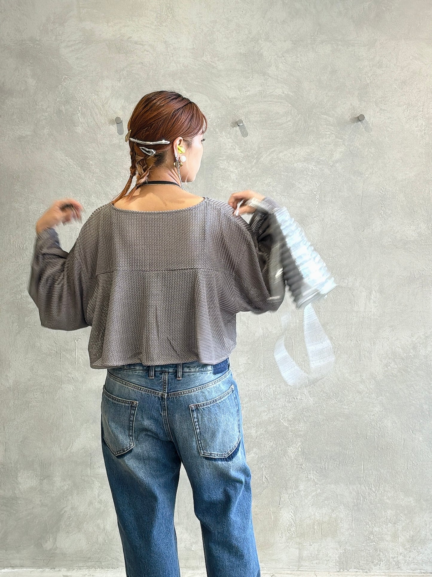 メッシュフレアプルオーバー／Anna Kerry