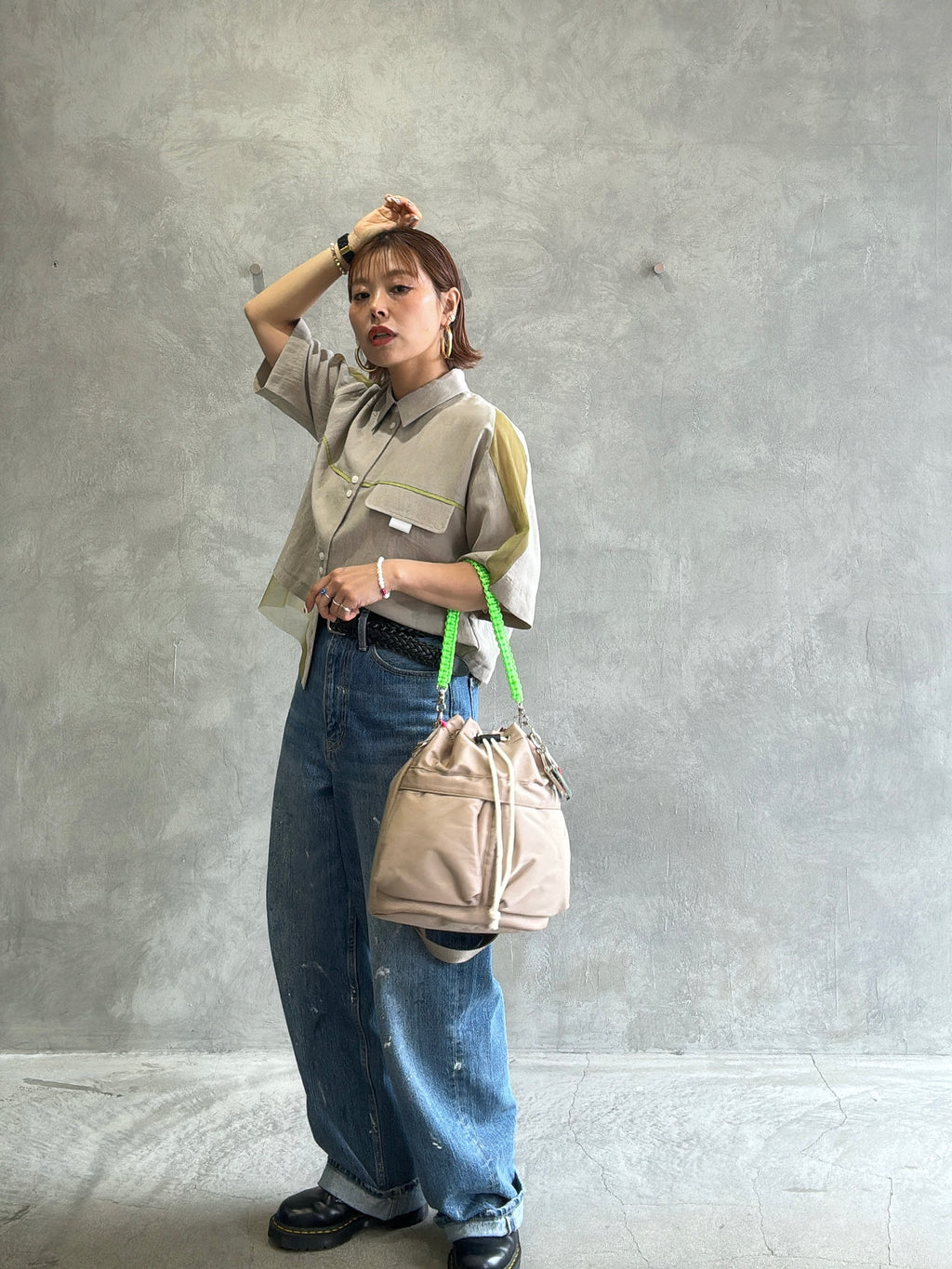 メッシュドッキングブラウス／MARECHAL TERRE