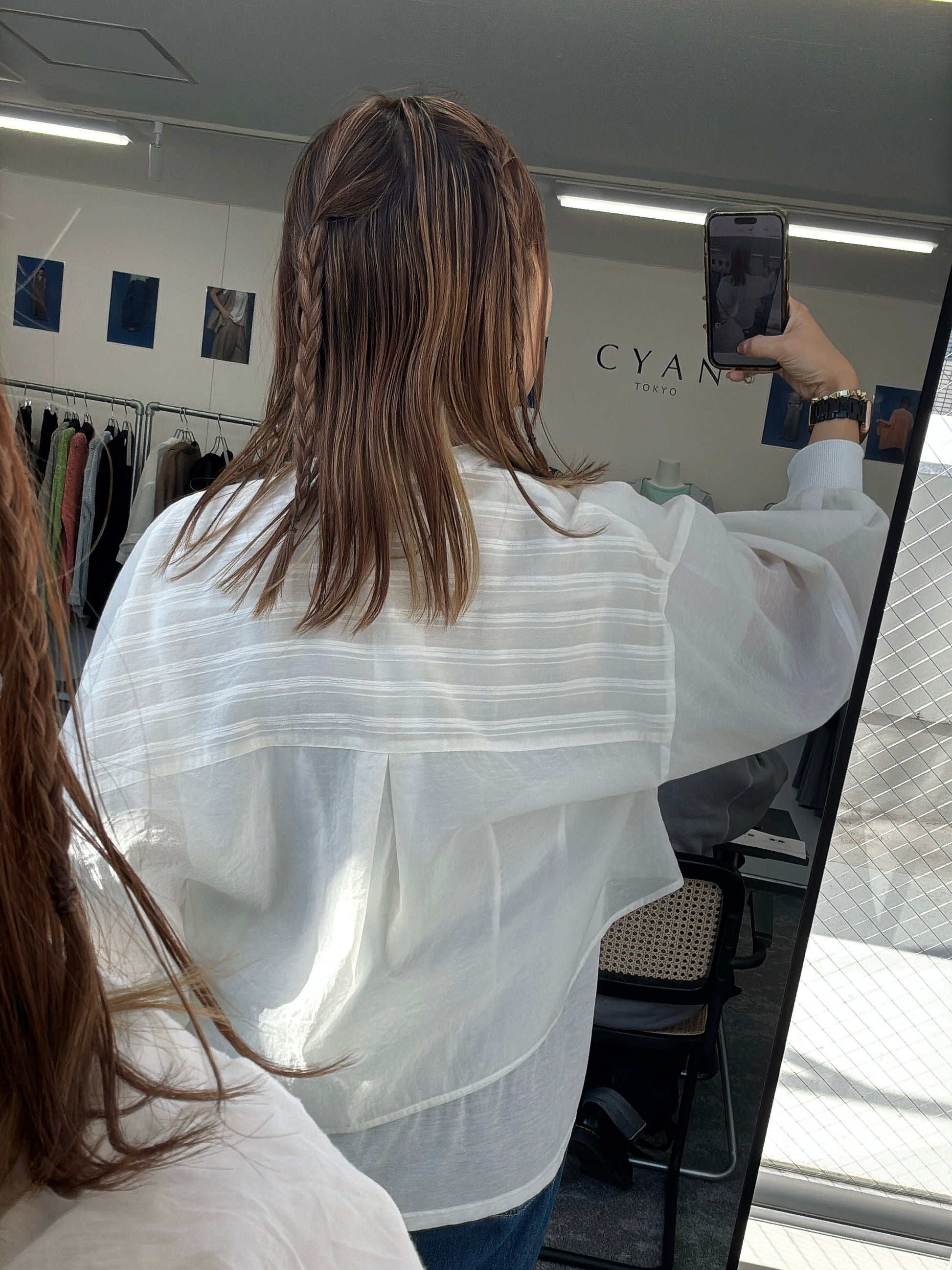 【予約販売】ソフトオーガンリブショートシャツ／601457／CYAN tokyo／2026 SS#2