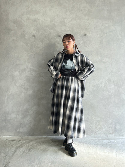 チェックシャツ／Dignite collier