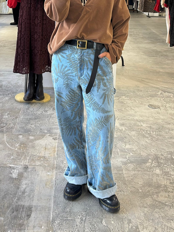 【予約⚡︎販売】フロッキープリントデニムパンツ／8713502／LE MÉLANGE／2027 SS #1