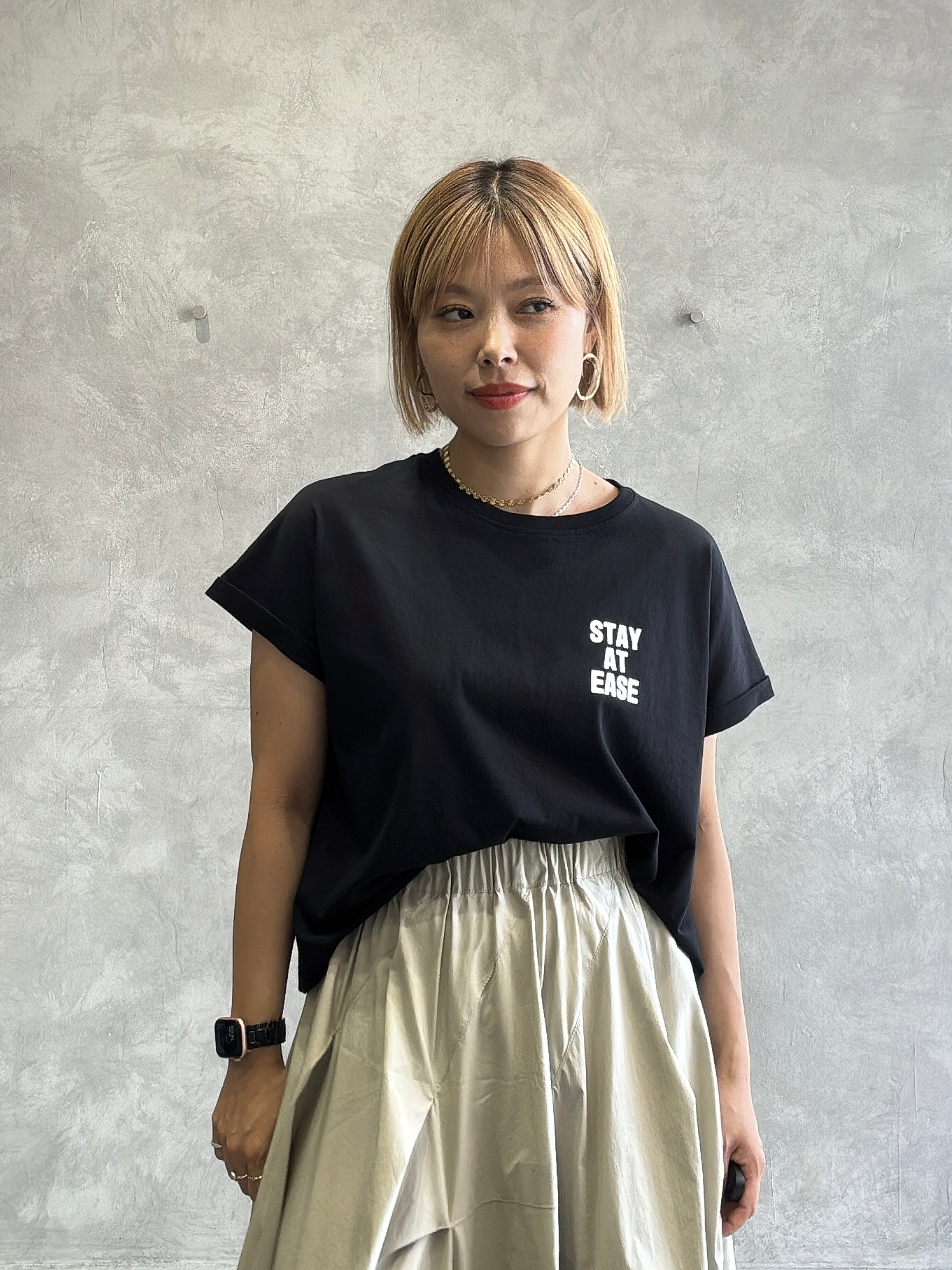コンパクトプリントTシャツ／Dignite collier