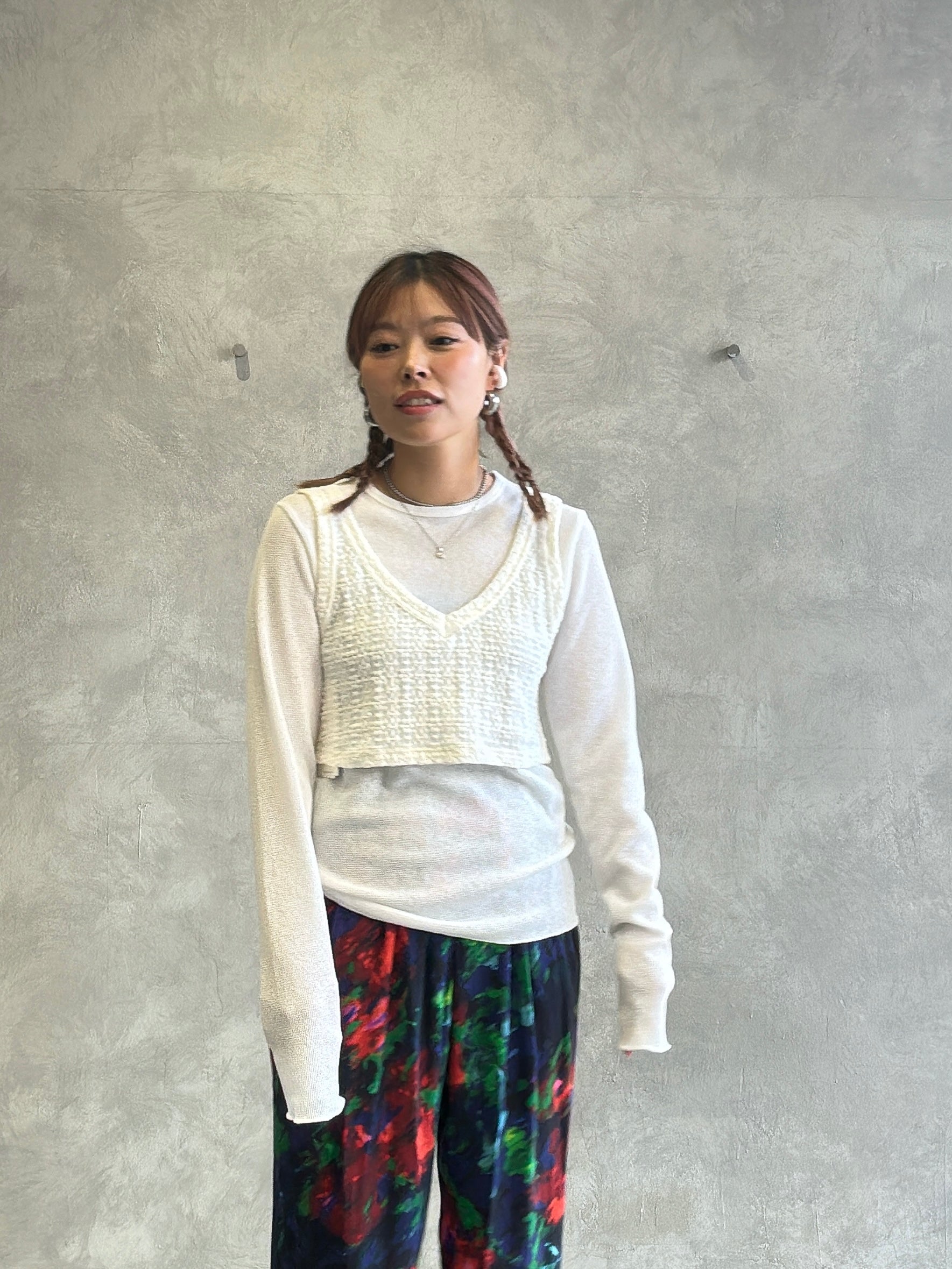 ショート丈キャミソール／8611001／LE MÉLANGE