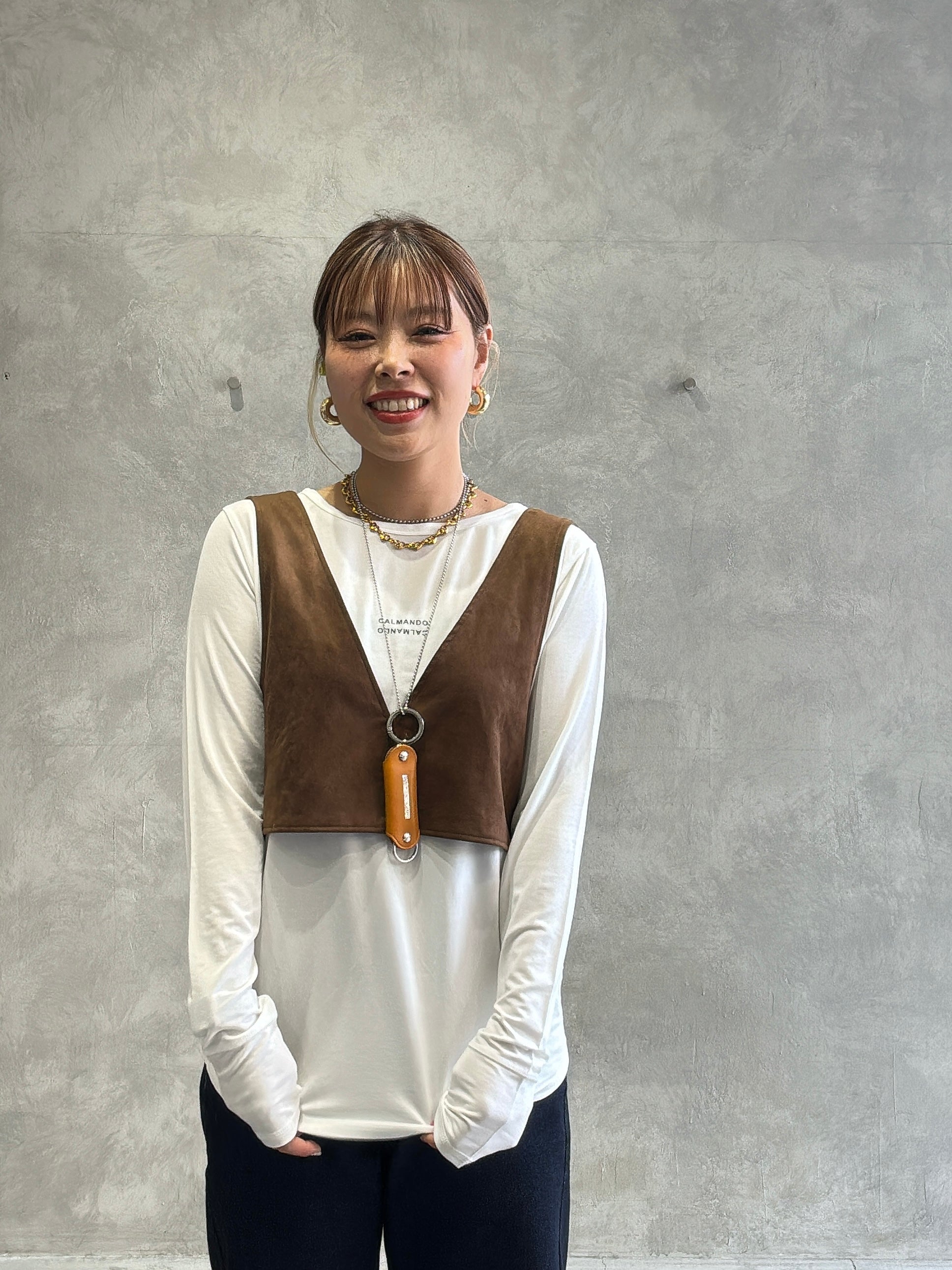 ECOスウェードベスチェ／8613701／LE MÉLANGE