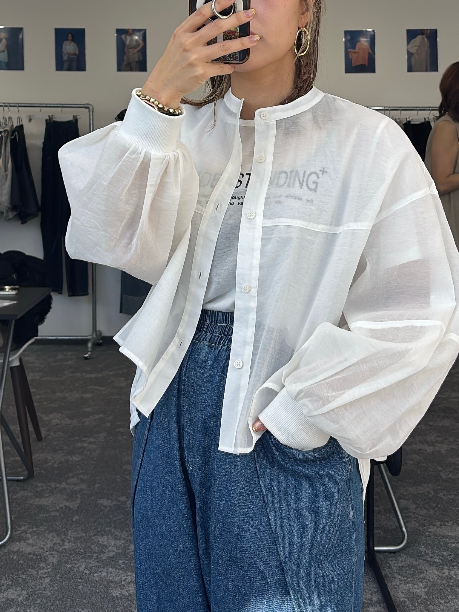 【予約販売】ソフトオーガンリブショートシャツ／601457／CYAN tokyo／2026 SS#2