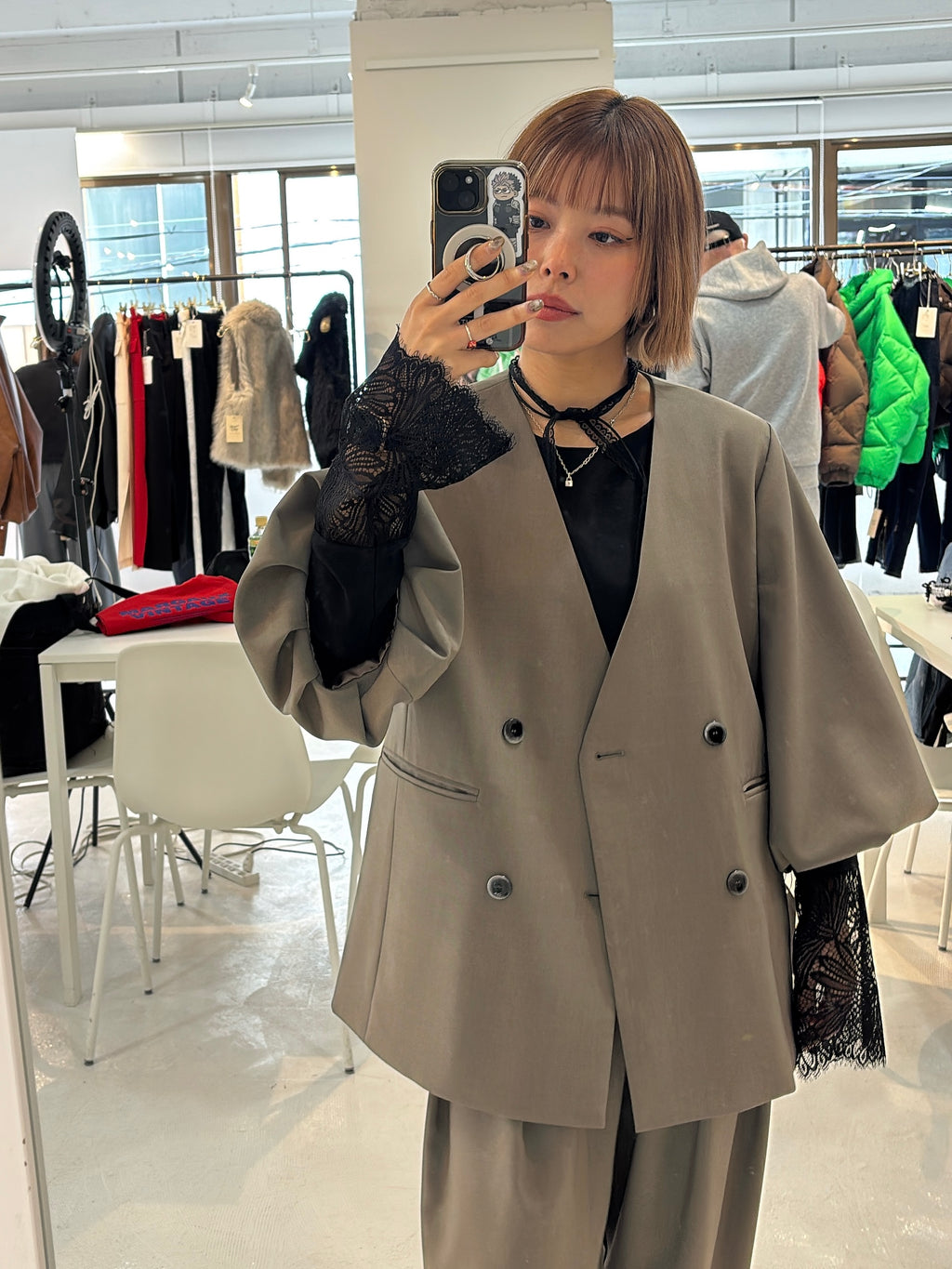 受付終了【予約⚡︎販売】バルーンスリーブノーカラーJK／MG JK-26088-A／MARGAUX VINTAGE／2026 AW＃1