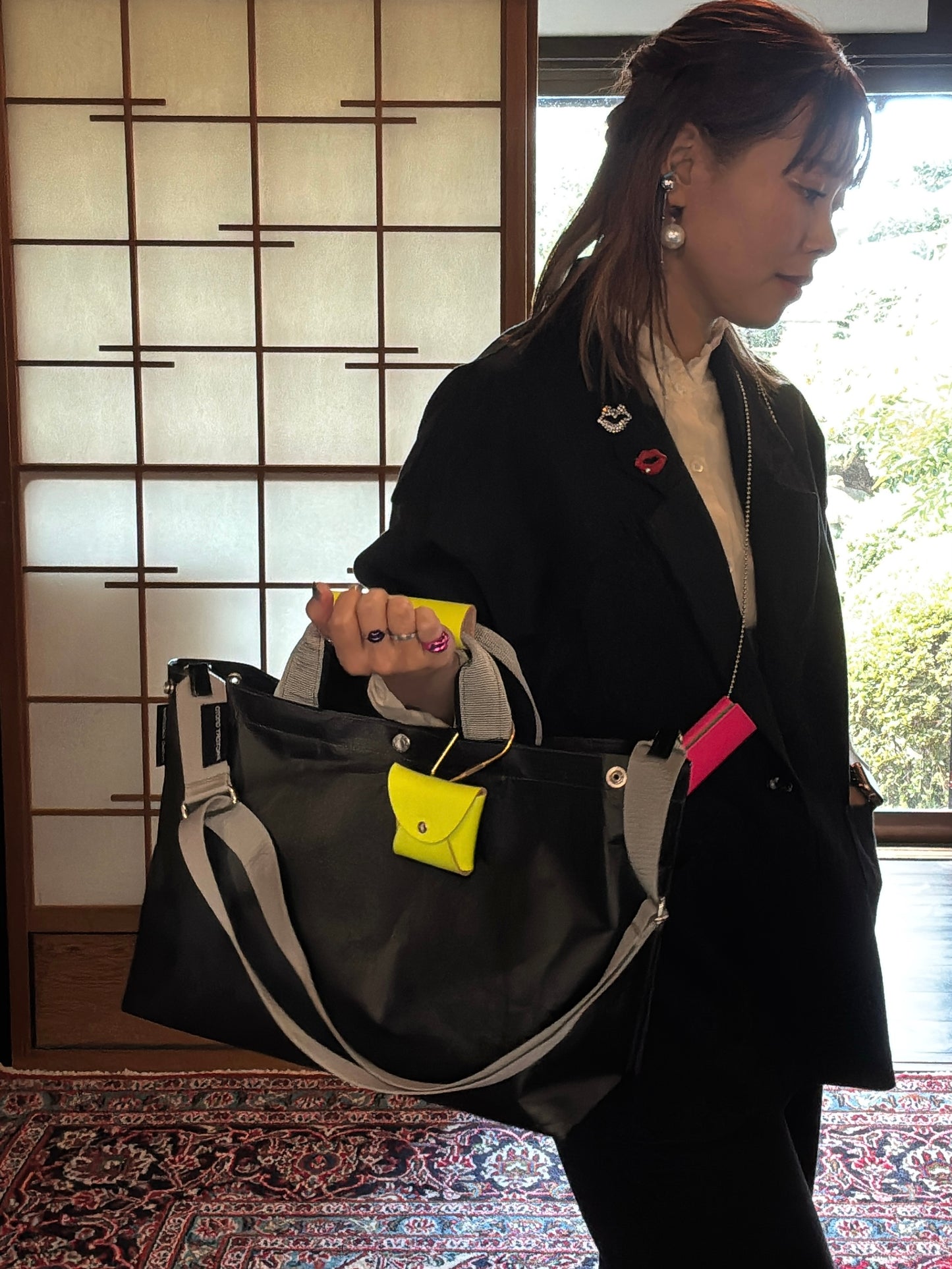 【予約販売】グレー×ブラック（本体：ブラック）／FACTORY OMOTO／BASIC TOTE