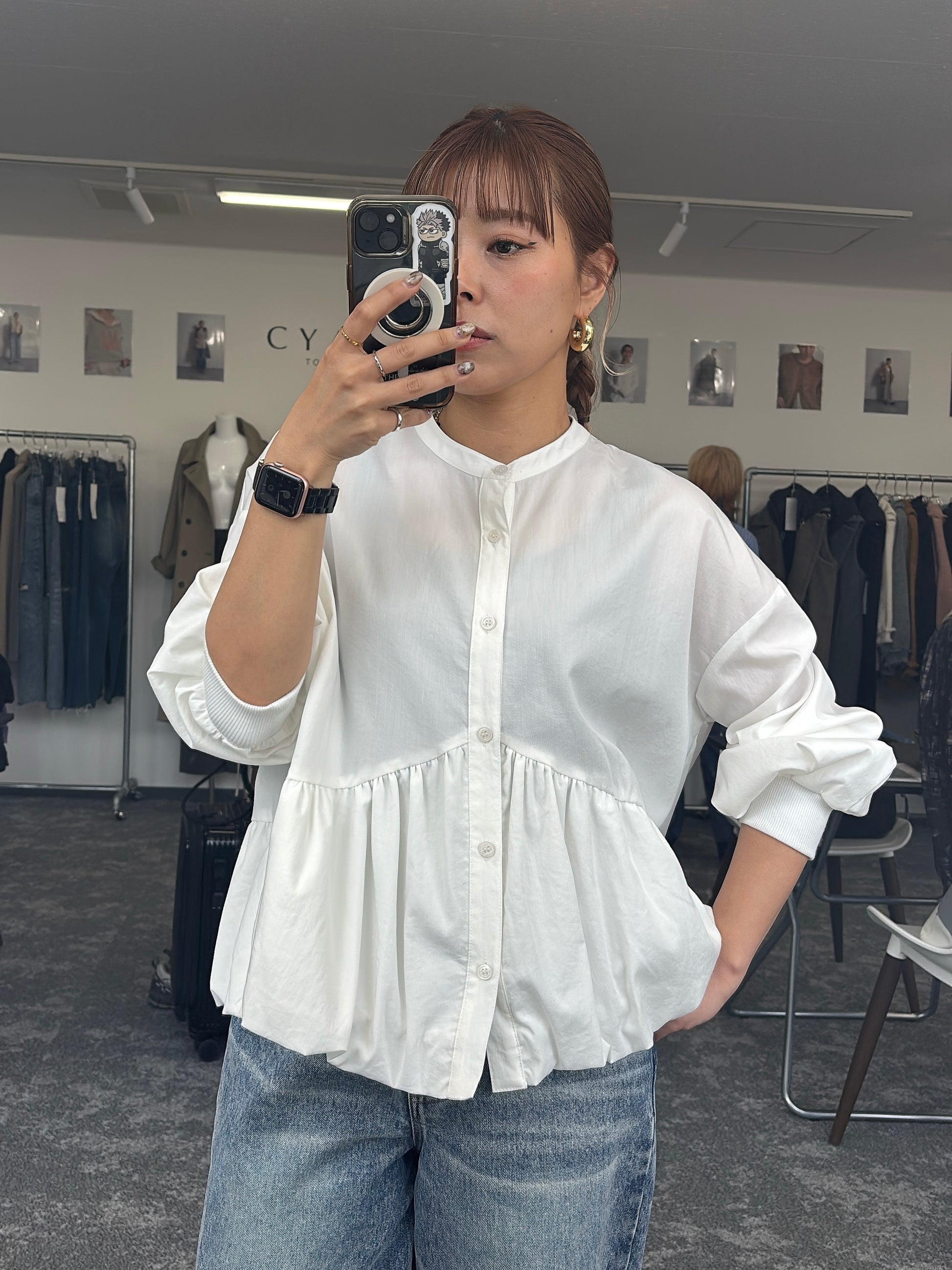 【予約⚡︎販売】ギャザーバルーンシャツ／604489／CYAN tokyo／2026 AW#1