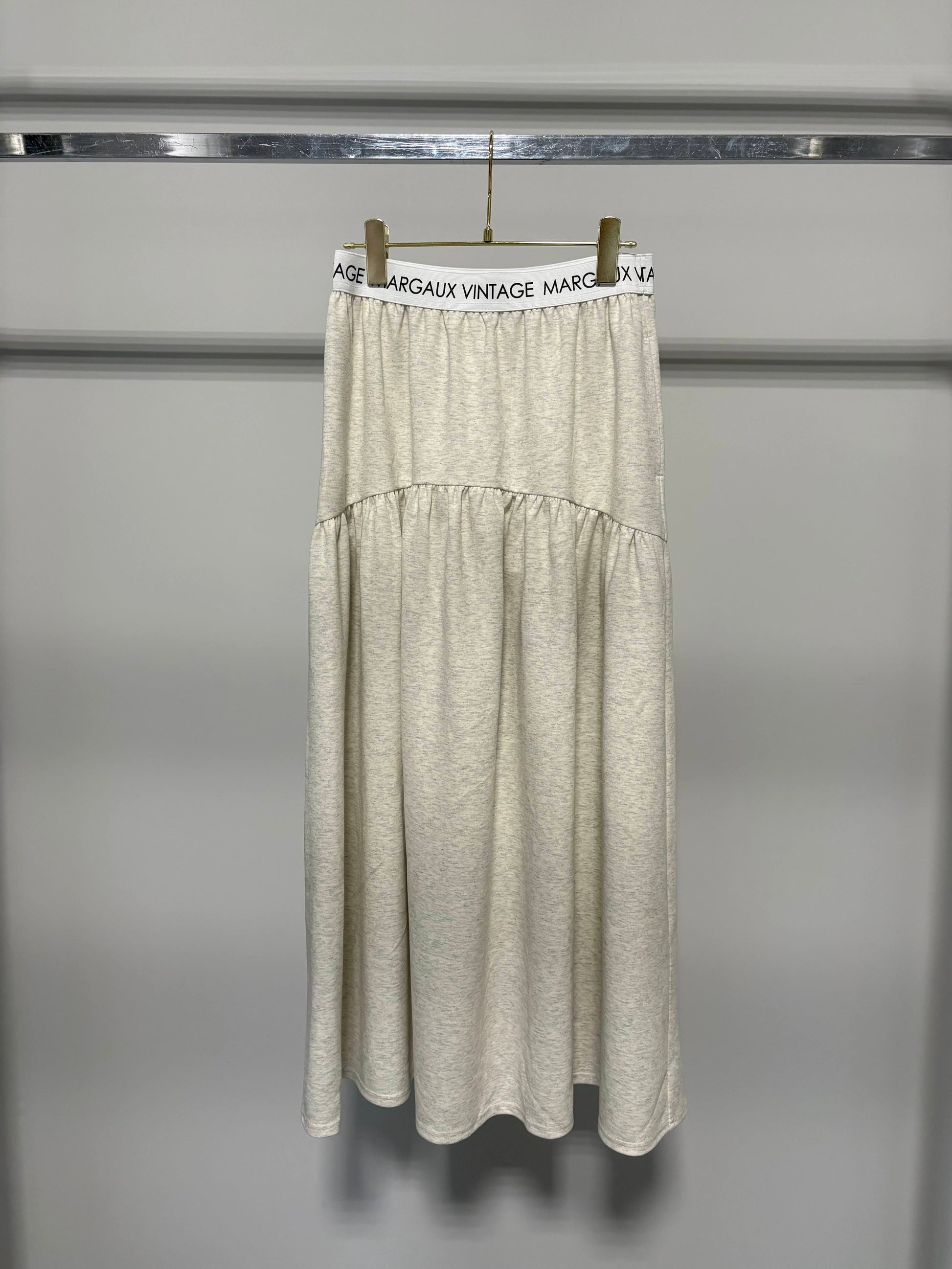 【予約⚡︎販売】ロゴウエストギャザースカート／MG SK-26142-A／MARGAUX VINTAGE／2026 AW＃2