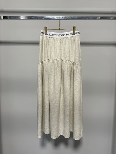 【予約⚡︎販売】ロゴウエストギャザースカート／MG SK-26142-A／MARGAUX VINTAGE／2026 AW＃2
