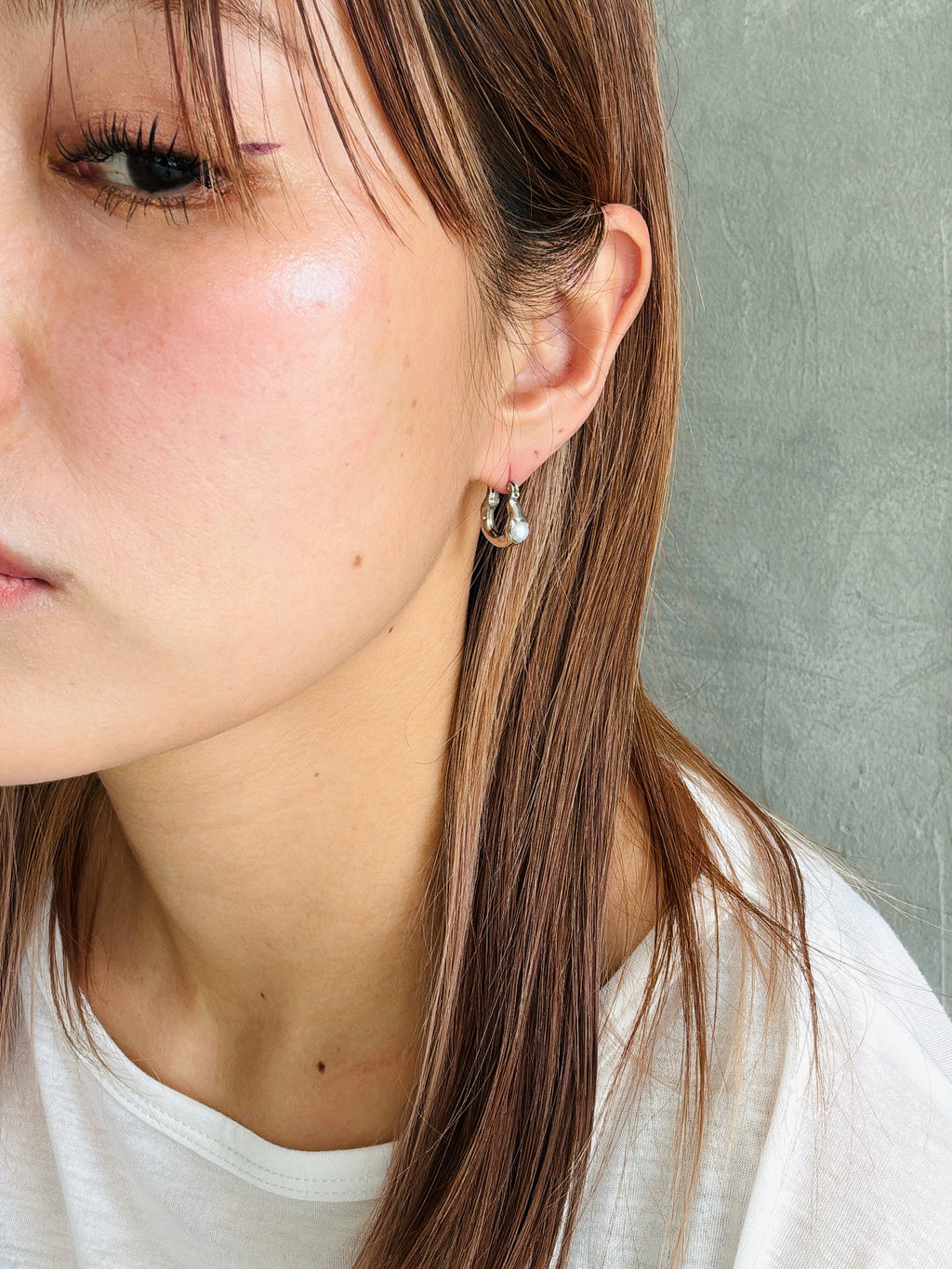 【予約販売】ニュアンスメタルパールピアス