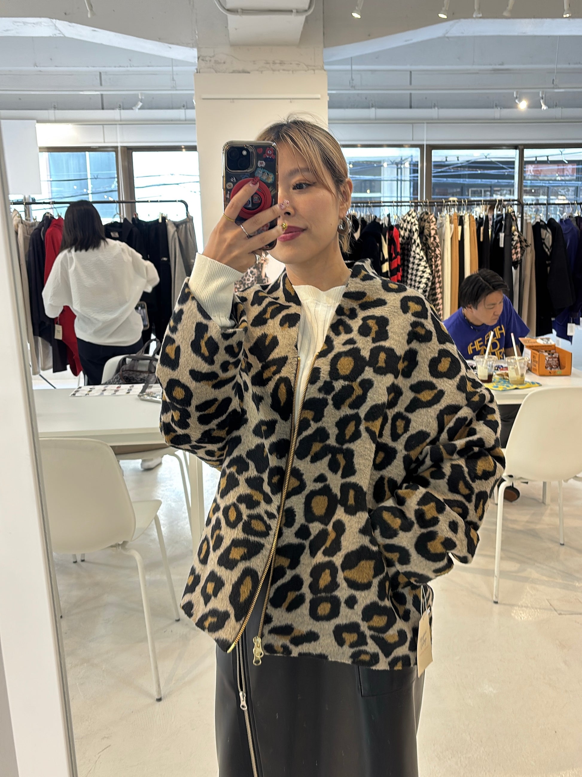 【予約⚡︎販売】シャギージップコート（レオパード柄）／MG CO-26129-A／MARGAUX VINTAGE／2026 AW＃2