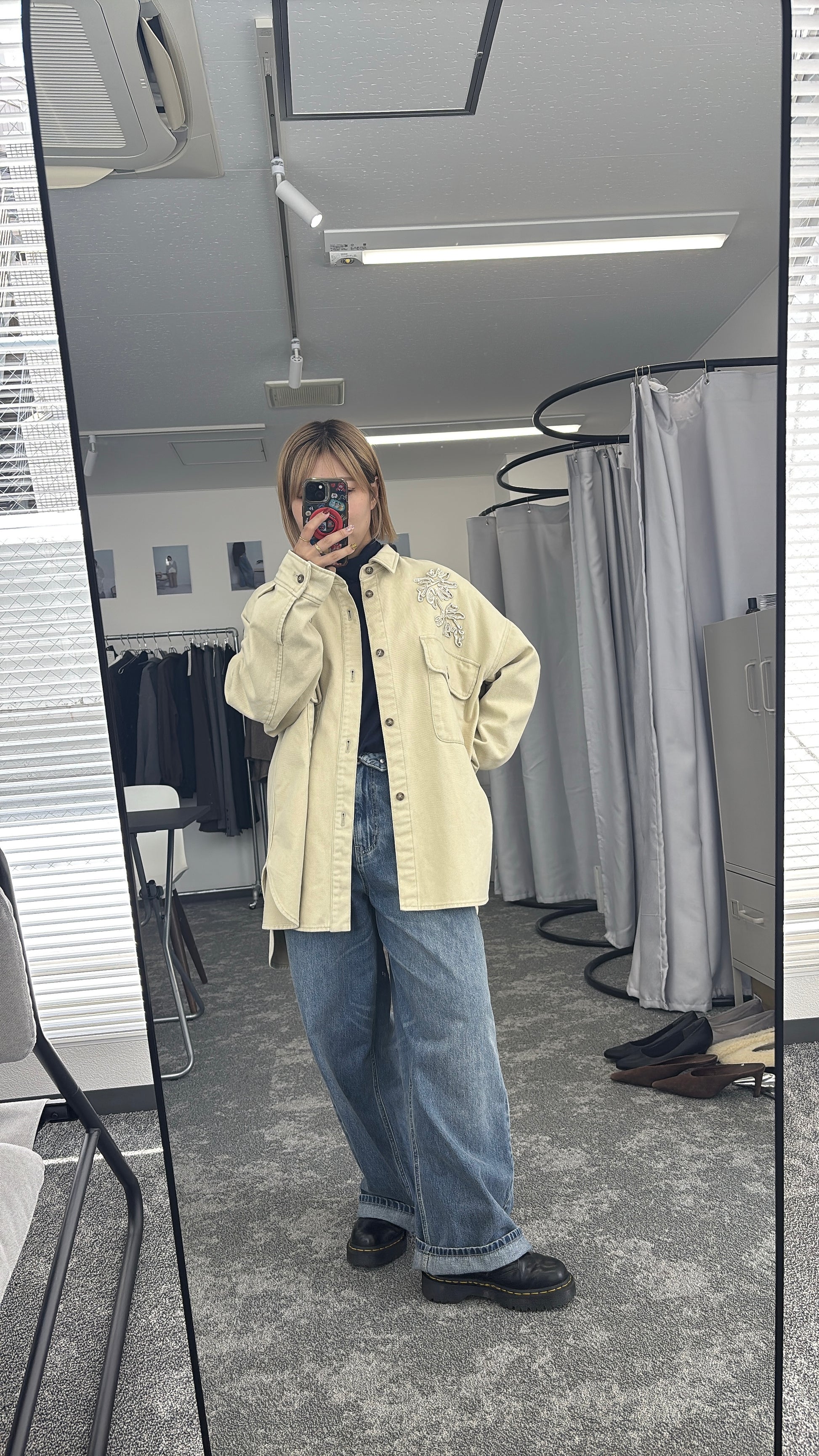 【予約⚡︎販売】刺繍オーバーシャツブルゾン／607532／CYAN tokyo／2026 AW#2
