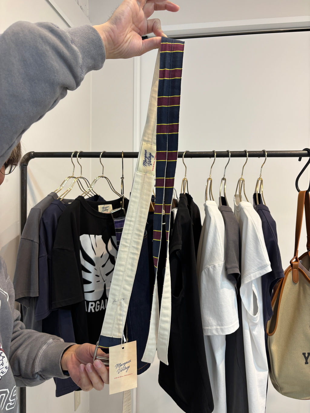 受付終了【予約販売】レジメンタル柄ベルト／AC-26067-S／MARGAUX VINTAGE／2026 SS#2