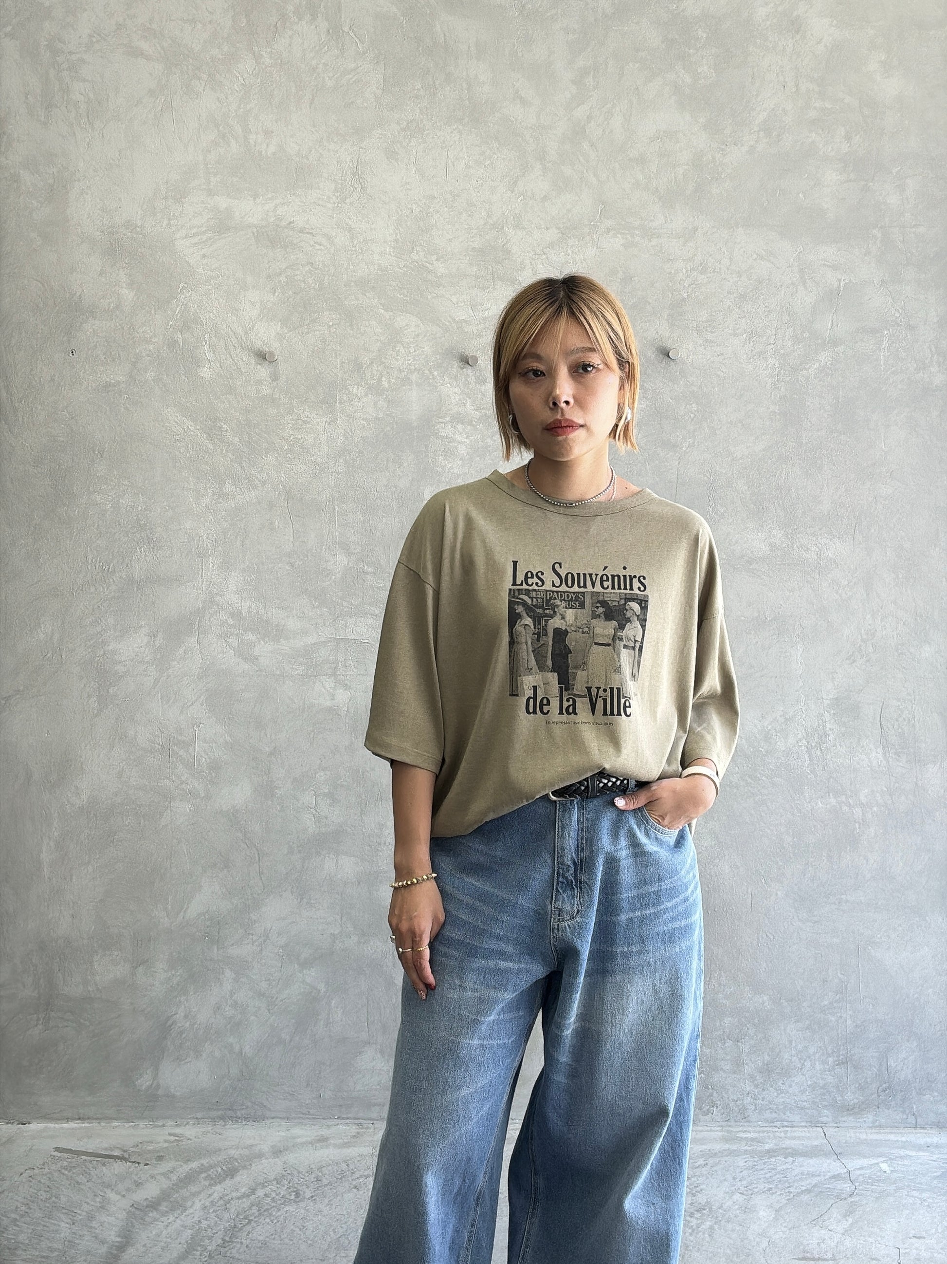 【予約販売】Les Souvenirs シアー天竺Tシャツ／ING