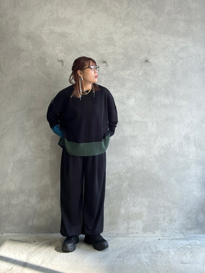 配色ドルマンニット