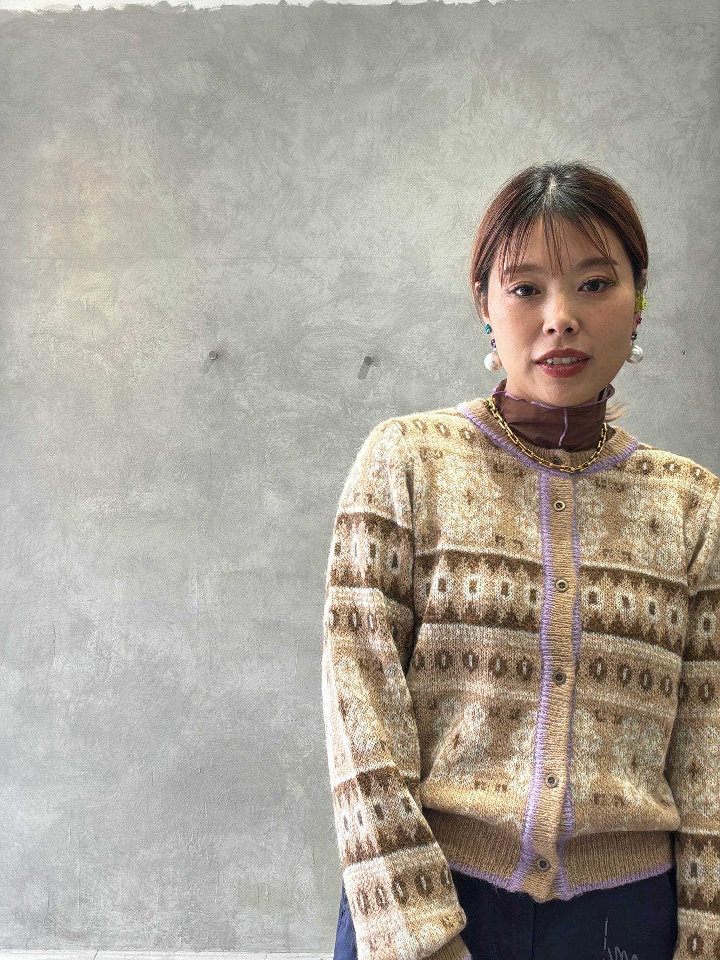 ジャガードカーディガン／LE MÉLANGE