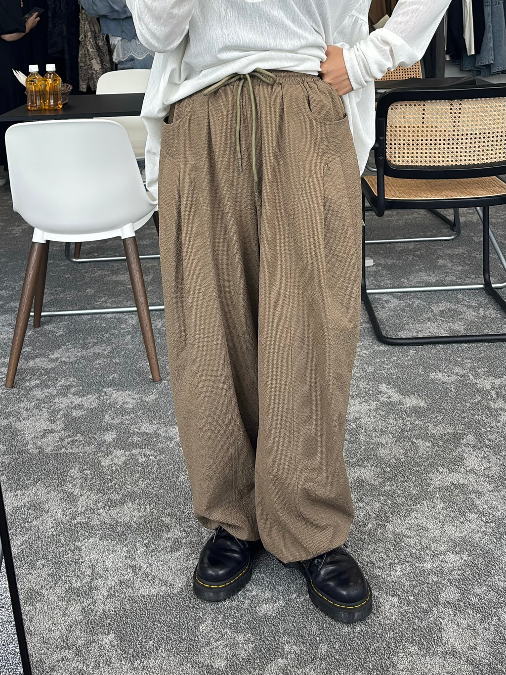 【予約⚡︎販売】カーブタックモザイクジョガーパンツ／710565／CYAN TOKYO／2027SS #1