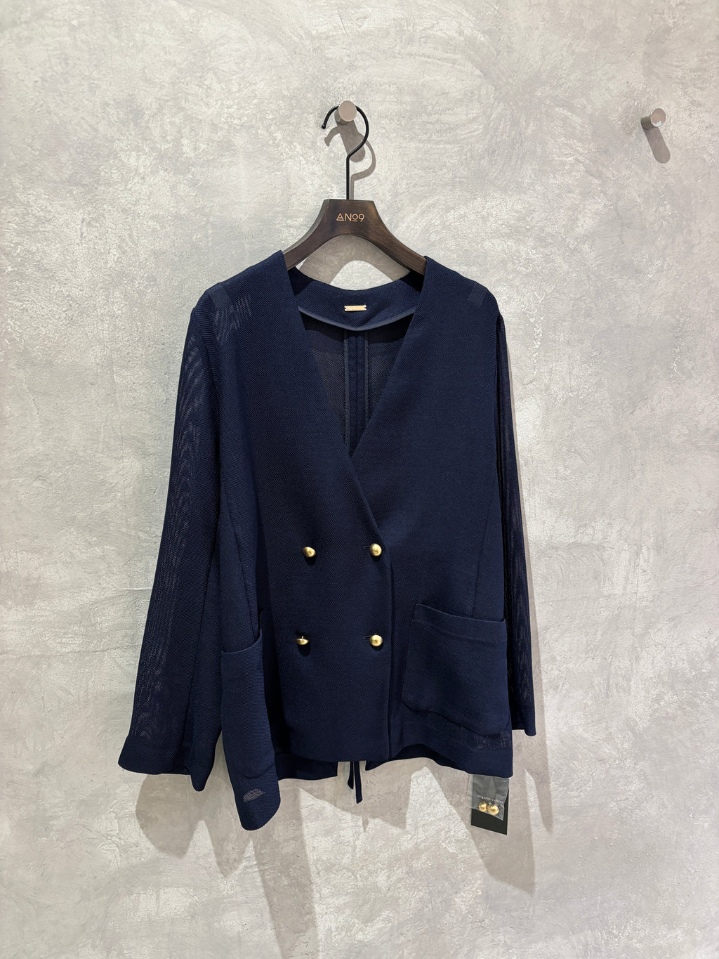 【再入荷】メッシュノーカラージャケット／Dignite collier